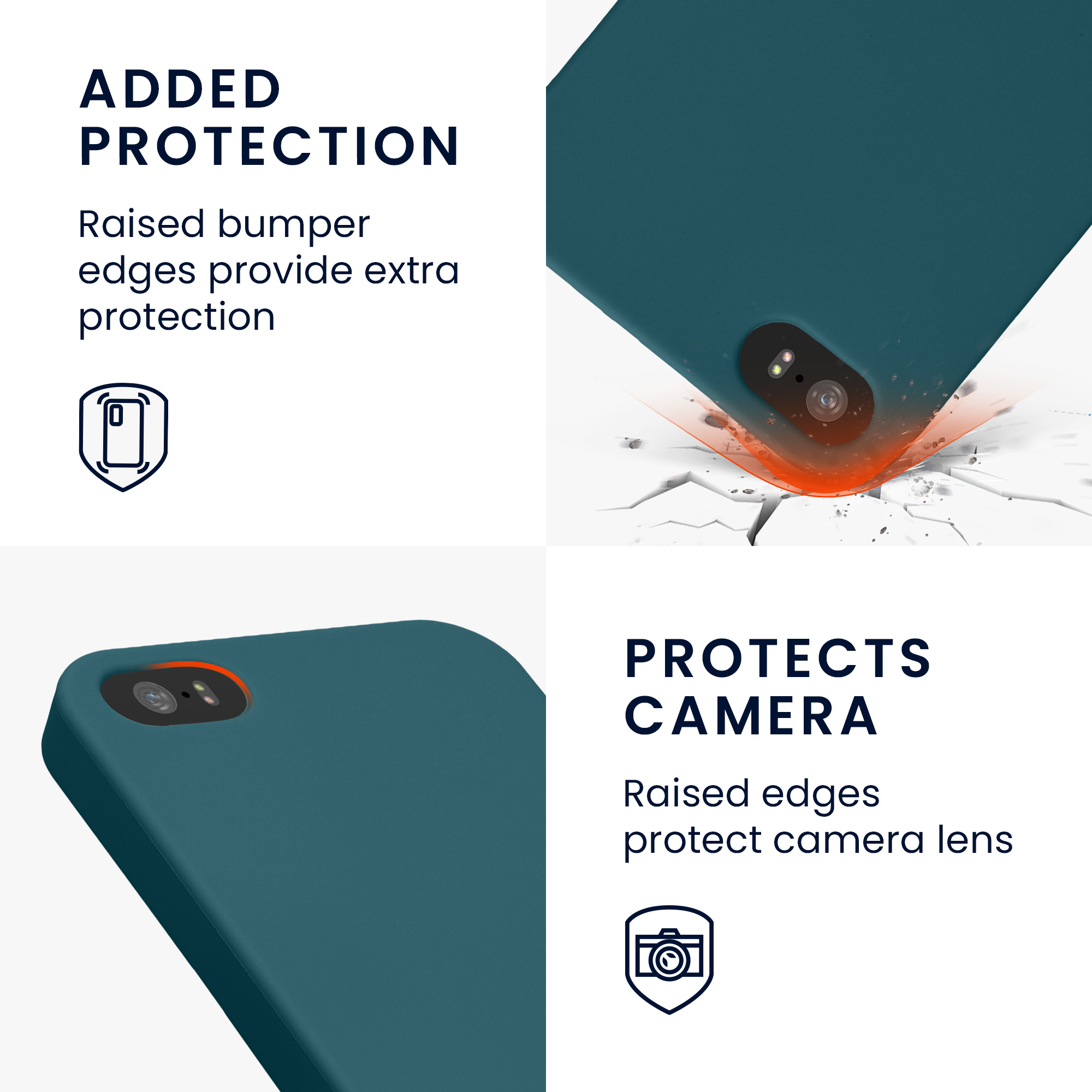 Pouzdro pro Apple iPhone SE (1.Gen 2016) / iPhone 5 / iPhone 5S kwmobile TPU - matná petrolejová