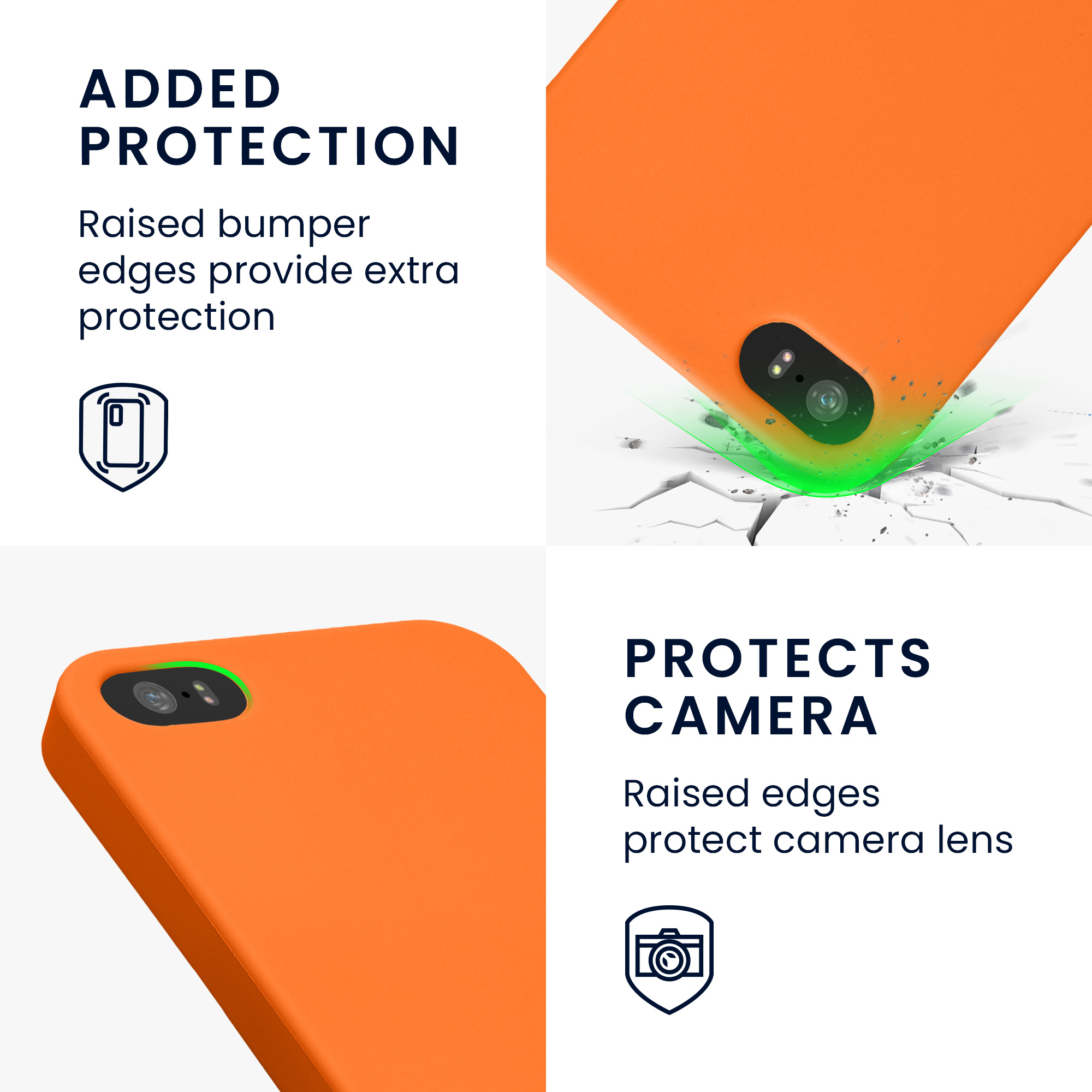 Silikonový TPU kryt kwmobile pro iPhone SE (1. generace 2016) / iPhone 5 / iPhone 5S - ovocně oranžová