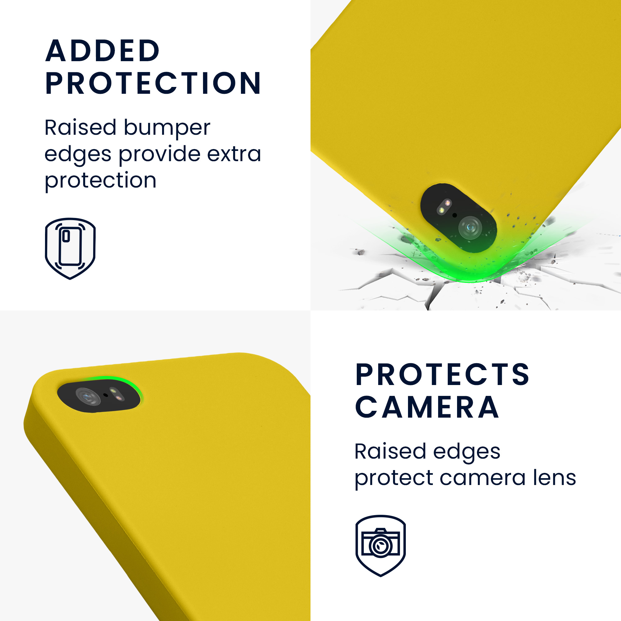 Pouzdro pro Apple iPhone SE (1.Gen 2016) / iPhone 5 / iPhone 5S kwmobile TPU - zářivě žlutá