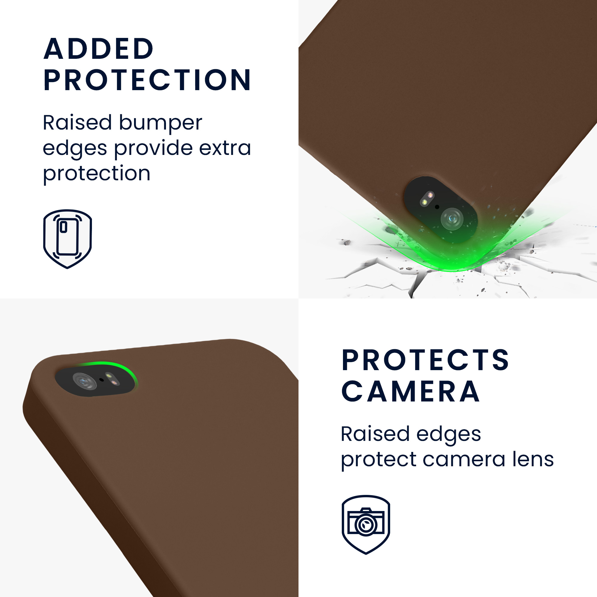 Pouzdro pro Apple iPhone SE (1.Gen 2016) / iPhone 5 / iPhone 5S kwmobile TPU - čokoládová