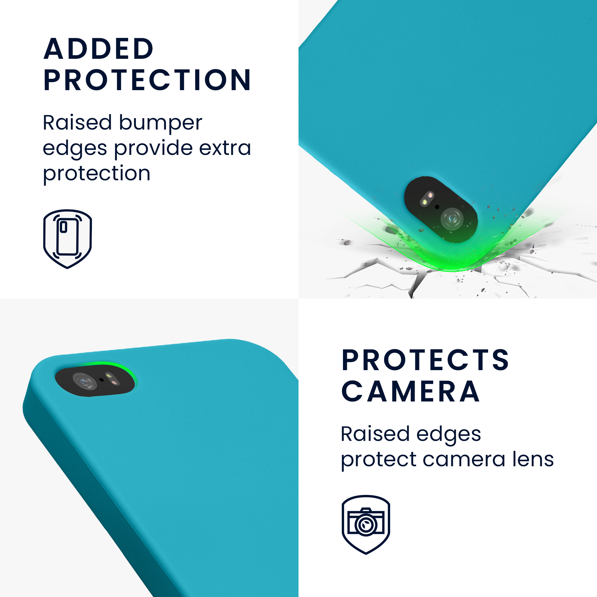 Pouzdro pro Apple iPhone SE (1.Gen 2016) / iPhone 5 / iPhone 5S kwmobile TPU - ledově modrá