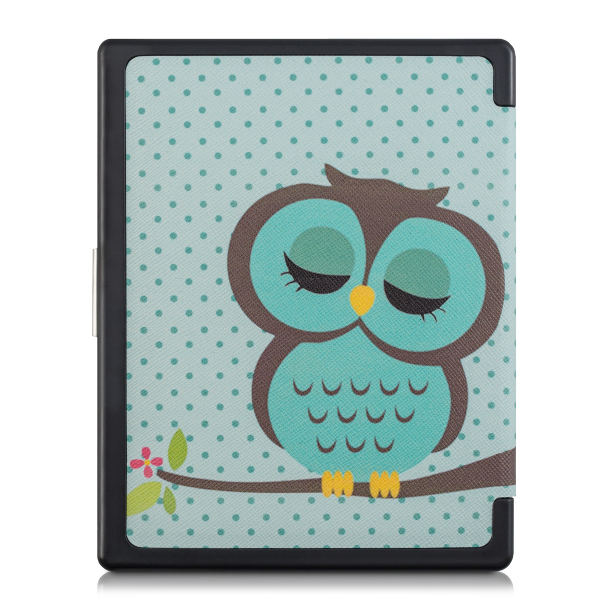 Obal pro Kobo Aura Edition 1 kwmobile - motiv spící sova s turkysová / hnědá / mátová