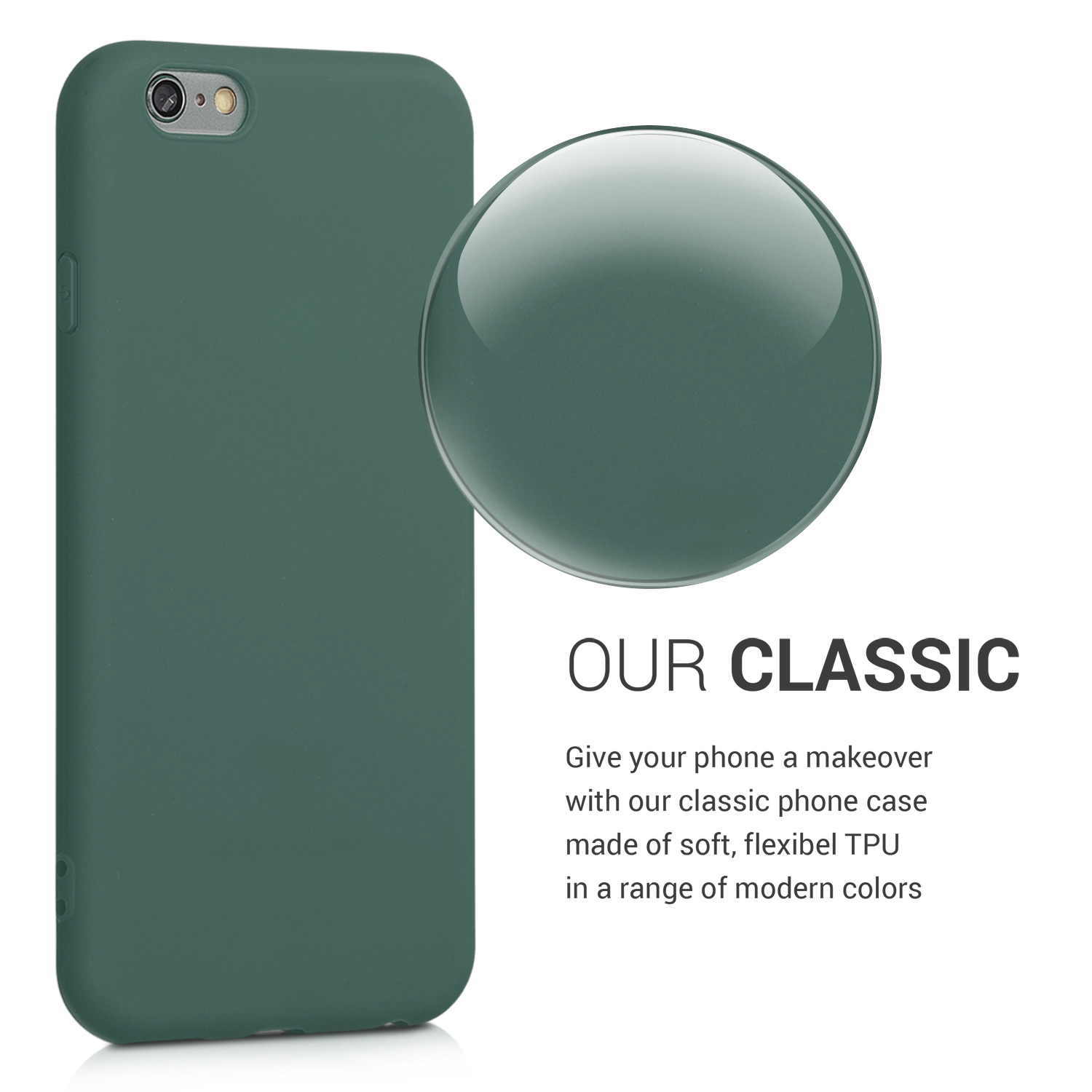 Silikonový kryt kwmobile pro Apple iPhone 6 / 6S - modrá, zelená