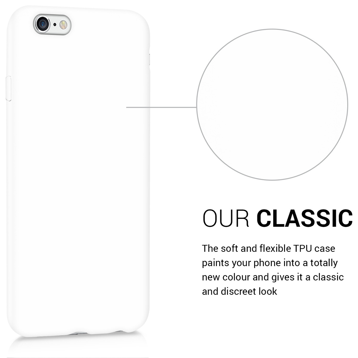 Silikonový kryt kwmobile pro Apple iPhone 6 / 6S - bílá