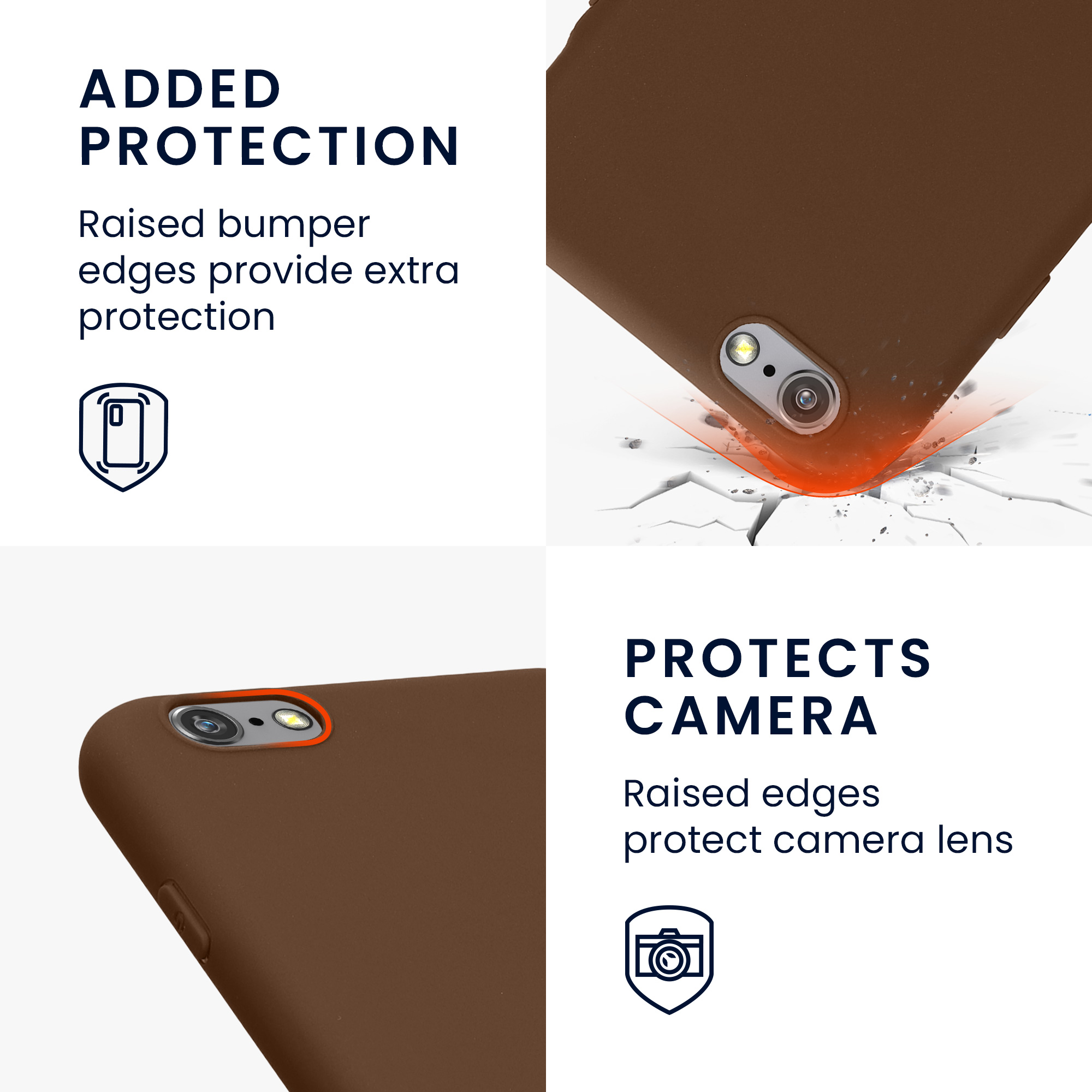 Pouzdro pro Apple iPhone 6 / 6S kwmobile TPU - čokoládová