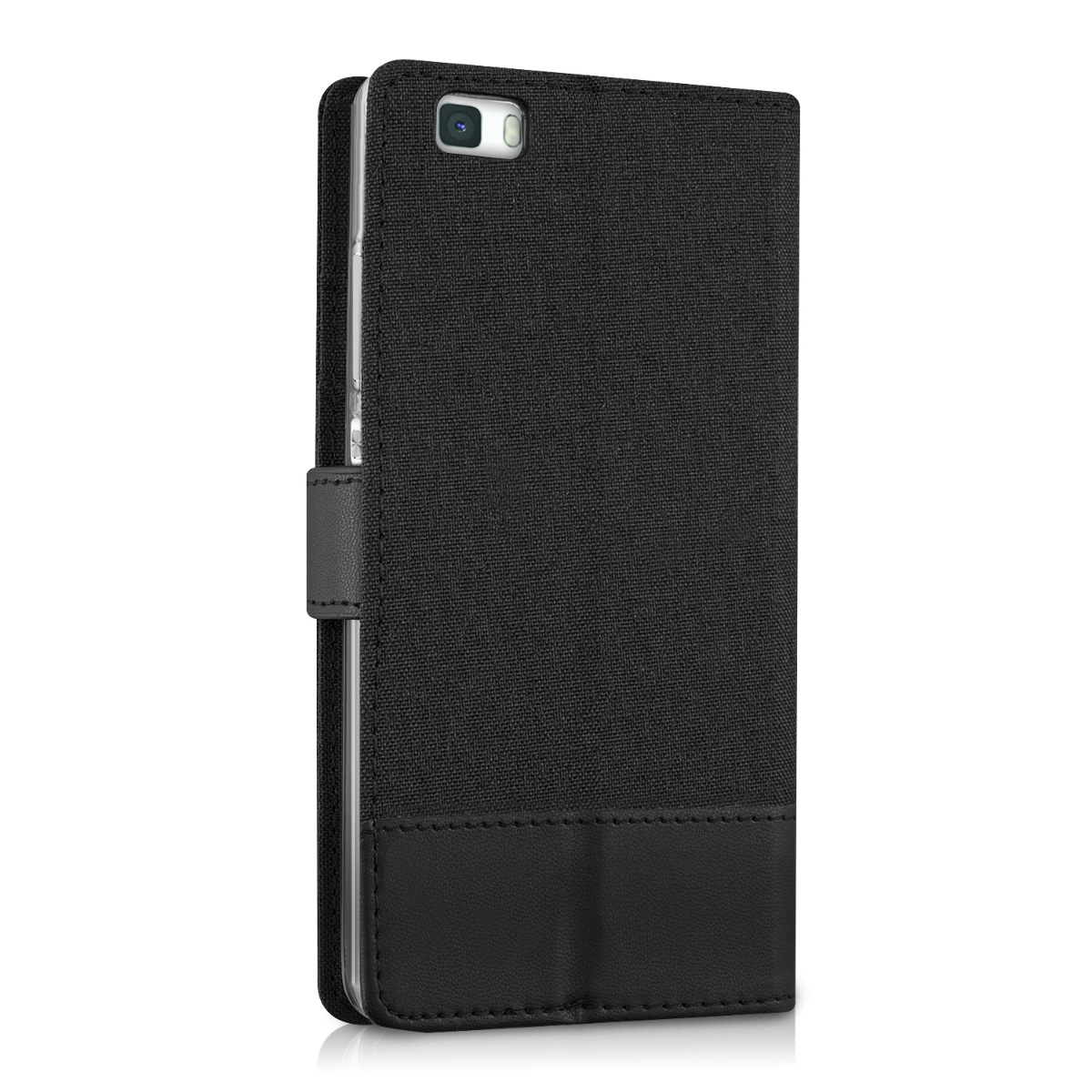Flipové pouzdro na mobil Huawei P8 Lite (2015) kwmobile - antracitová / černá