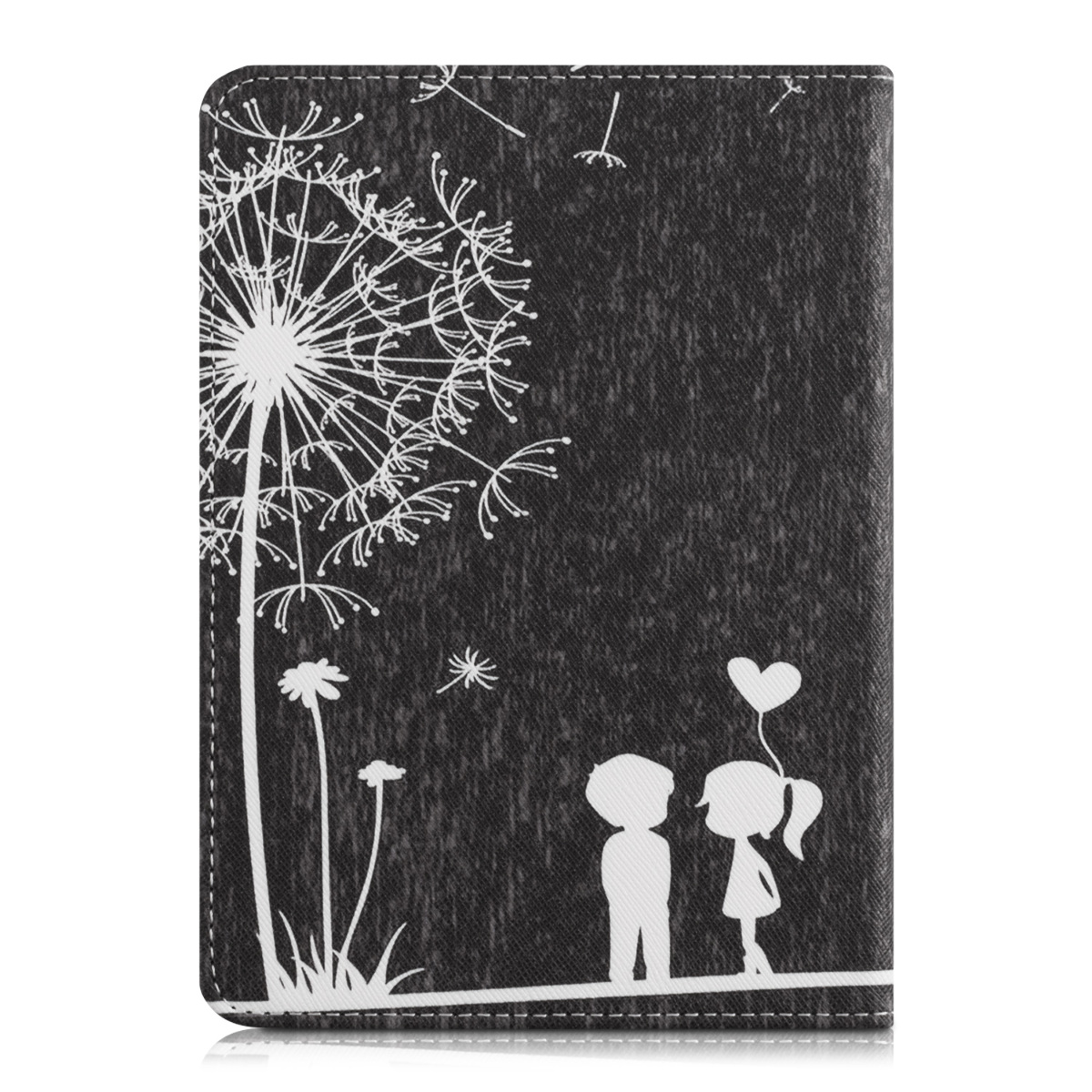 Pouzdro na čtečku Tolino Shine 2 HD kwmobile - dandelion love / bílá / černá