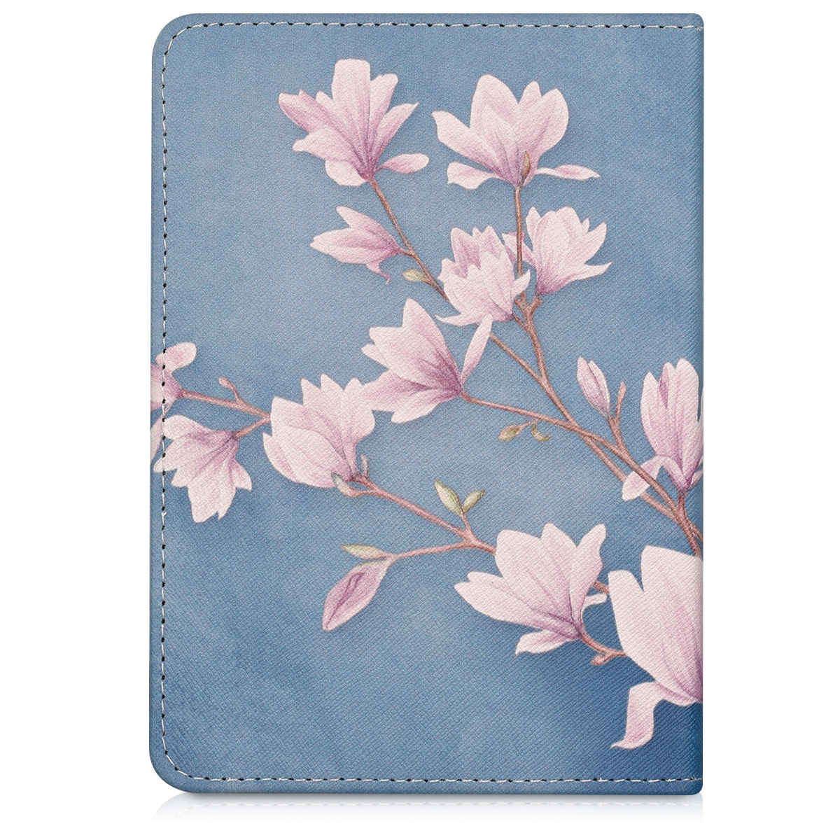 Pouzdro na čtečku Tolino Shine 2 HD kwmobile - magnolias / taupe / bílá / blue grey