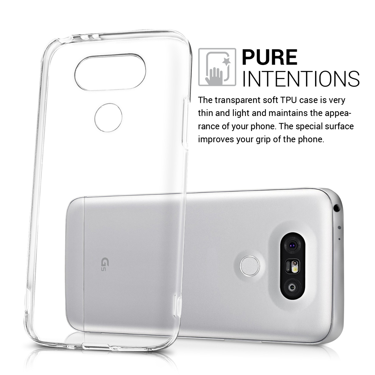 Průhledný kryt na mobil LG G5 / G5 SE kwmobile TPU transparentní