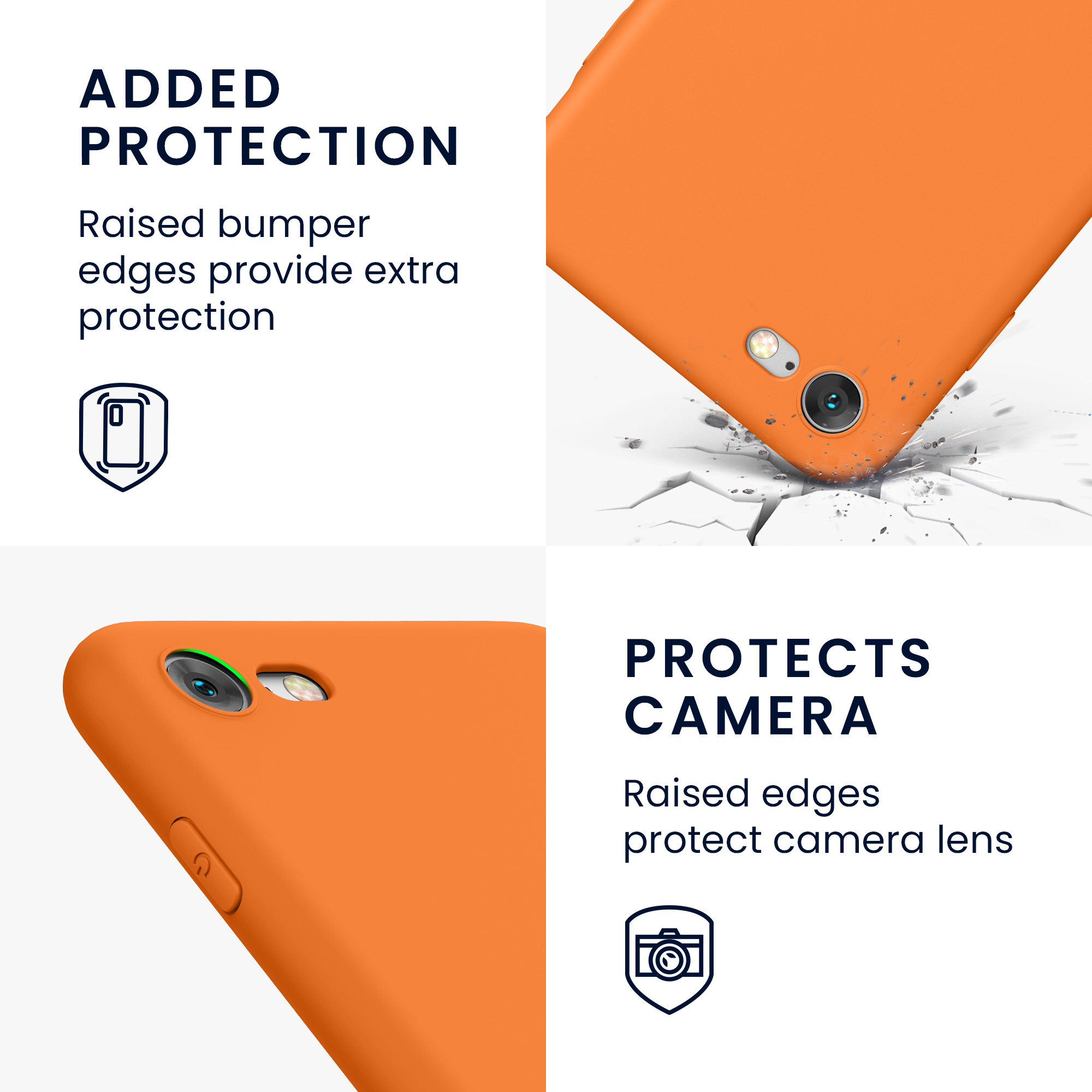 Silikonový TPU kryt kwmobile pro iPhone SE 2022/2020/8/7 - ovocně oranžová
