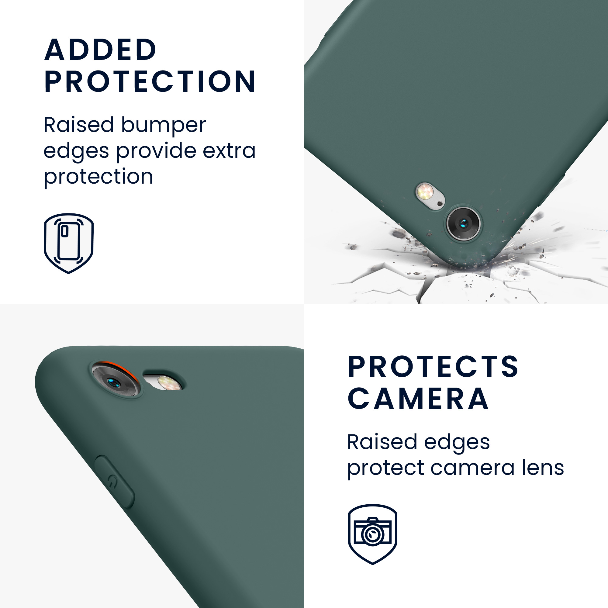 Silikonový TPU kryt kwmobile pro iPhone SE 2022/2020/8/7 - modrozelená