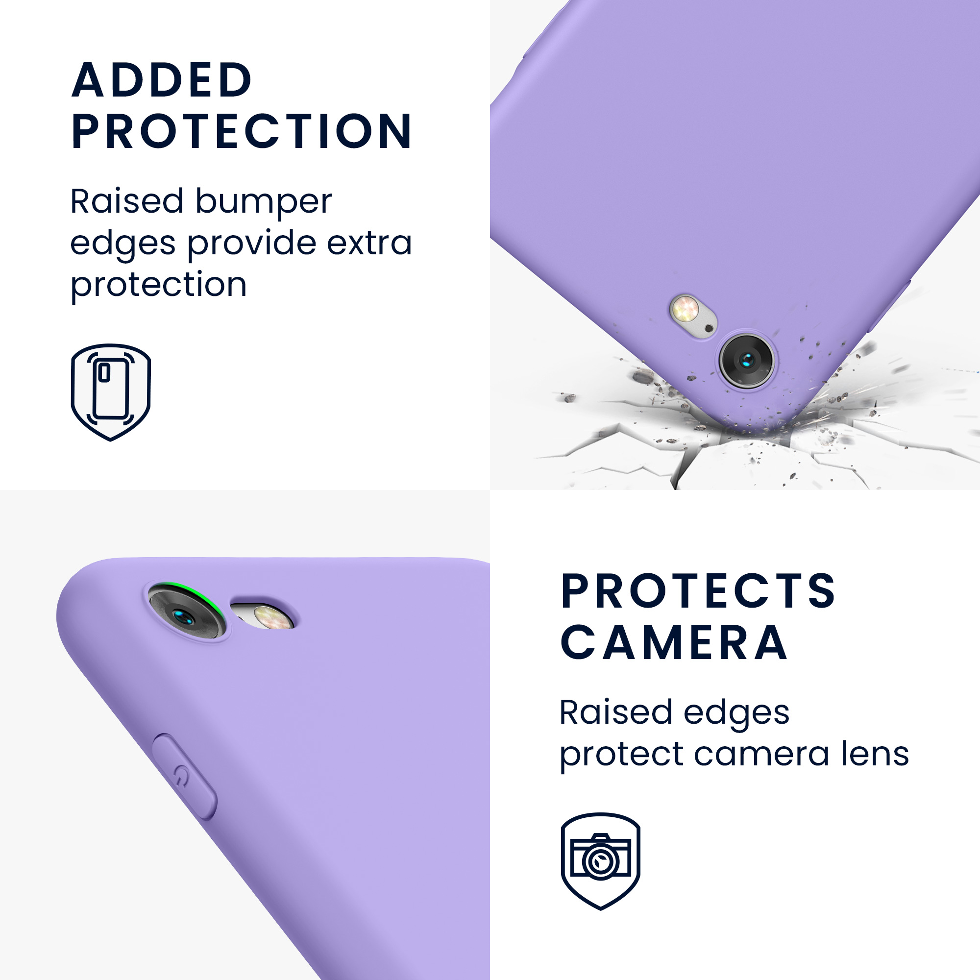 Silikonový TPU kryt kwmobile pro iPhone SE 2022/2020/8/7 - fialová