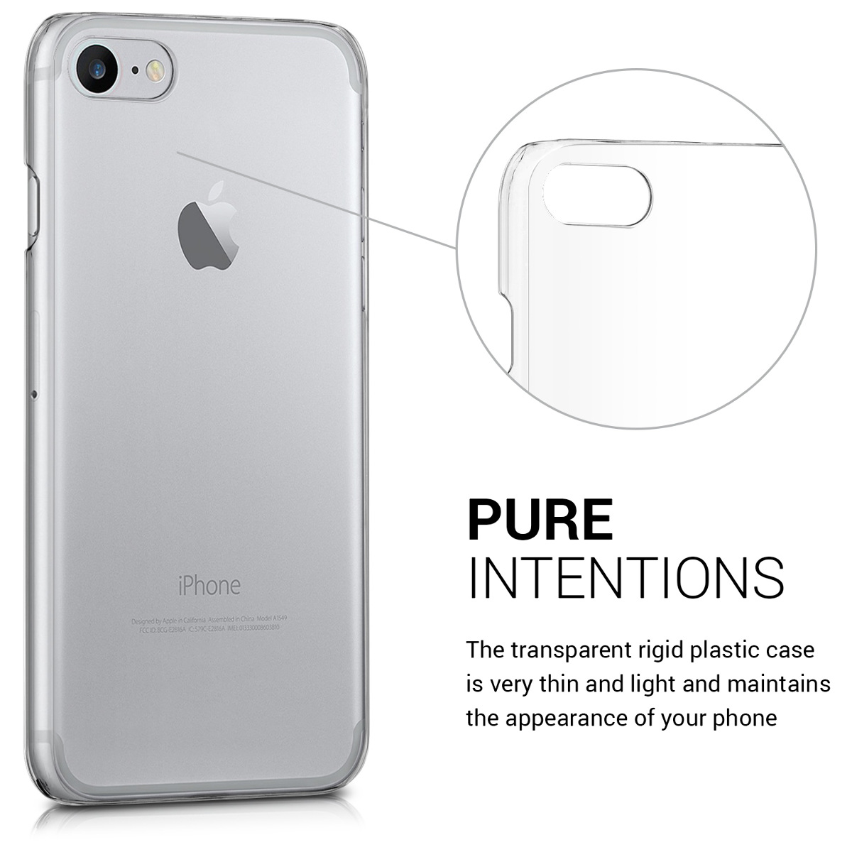 Transparentní TPU kryt kwmobile pro iPhone SE 2022/2020/8/7 - transparentní