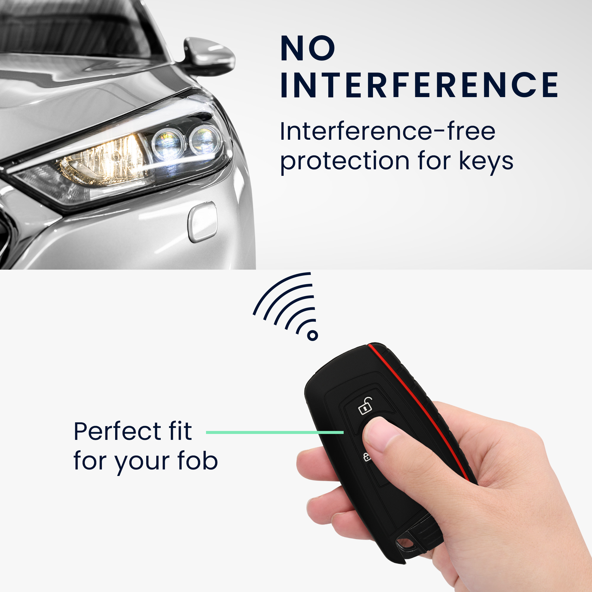 Tpu pouzdro na klíč od auta BMW 3 tlačítka Keyless Go Anti-Slip matně černo-červené