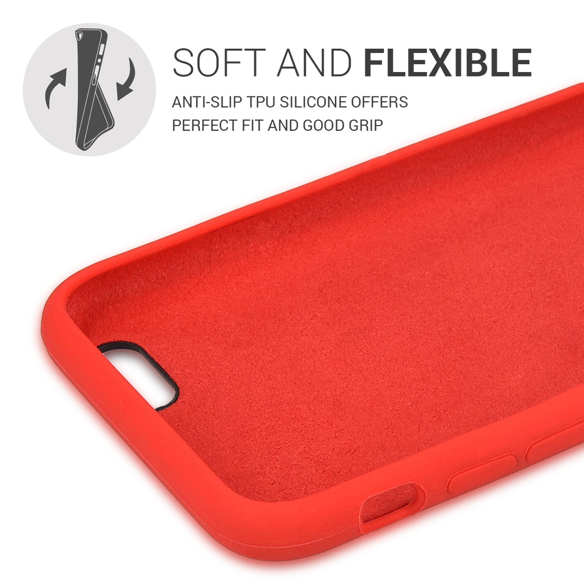 Silikonový kryt kwmobile pro Apple iPhone 6 / 6S - červená