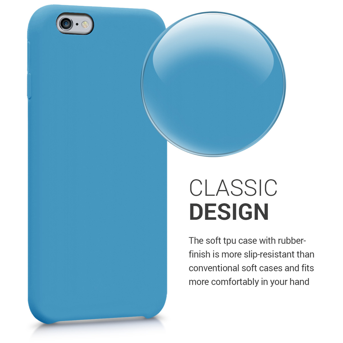 Pouzdro pro Apple iPhone 6 / 6S kwmobile silikonové - azurová modrá