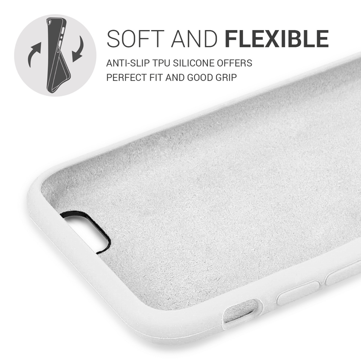 Silikonový kryt kwmobile pro Apple iPhone 6 / 6S - bílá