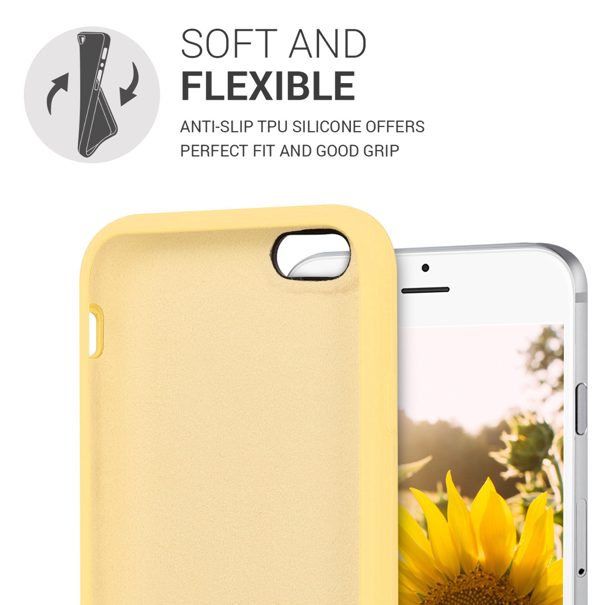 Silikonový kryt kwmobile pro Apple iPhone 6 / 6S - žlutá