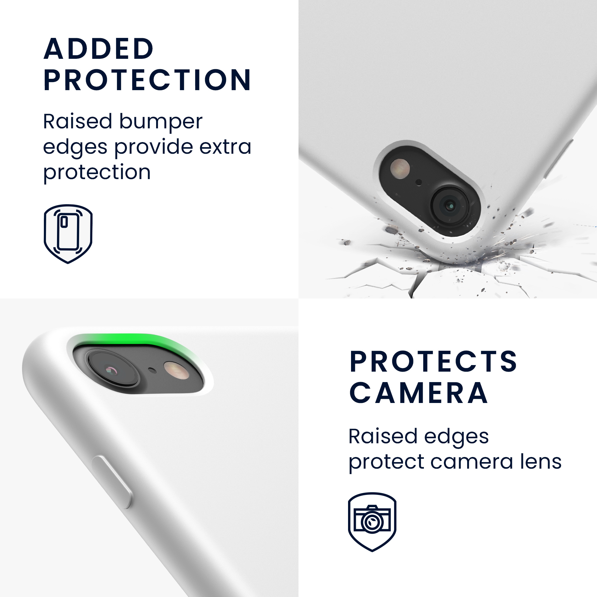 Silikonový TPU kryt kwmobile pro iPhone SE 2022/2020/8/7 - bílá