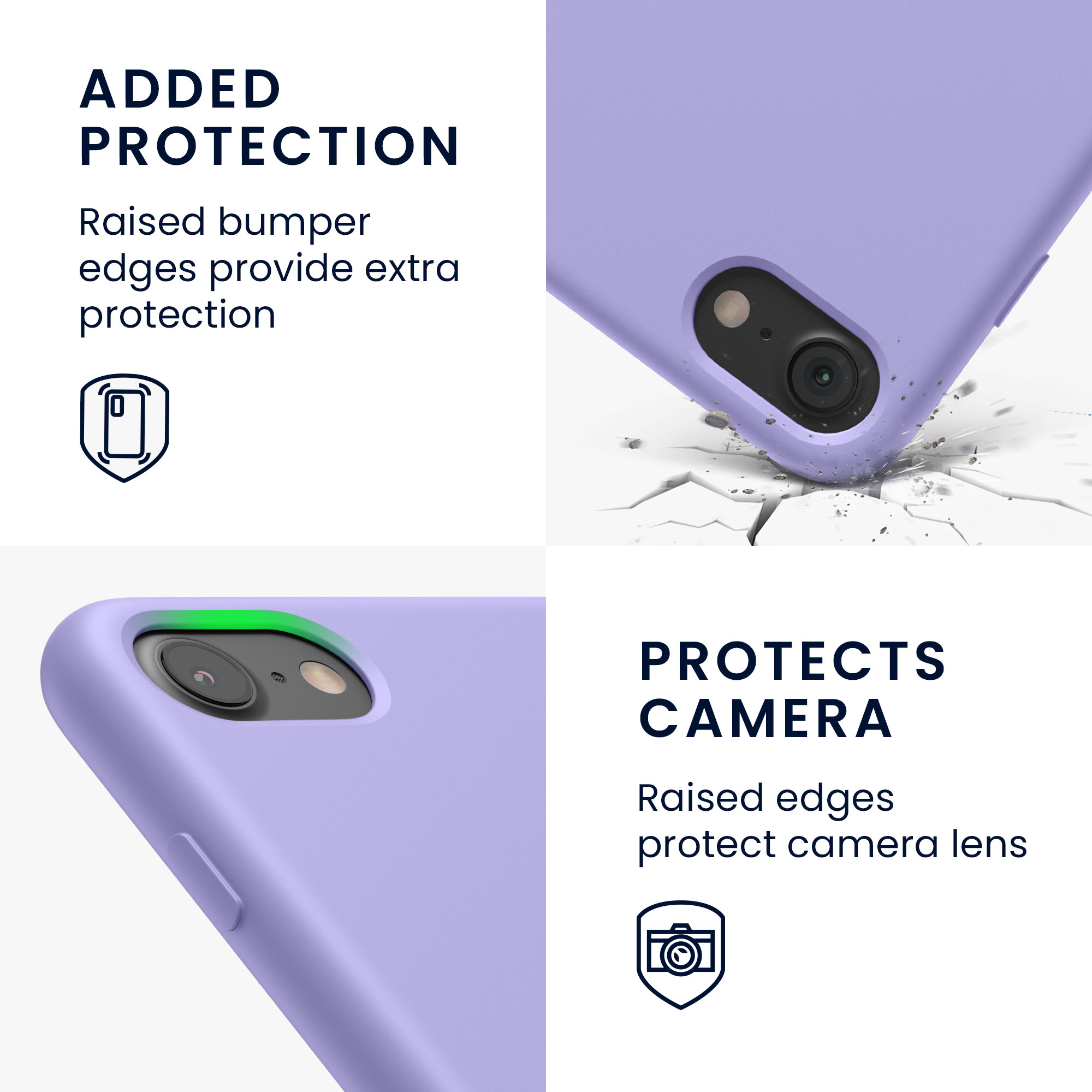 Silikonový TPU kryt kwmobile pro iPhone SE 2022/2020/8/7 - levandulová