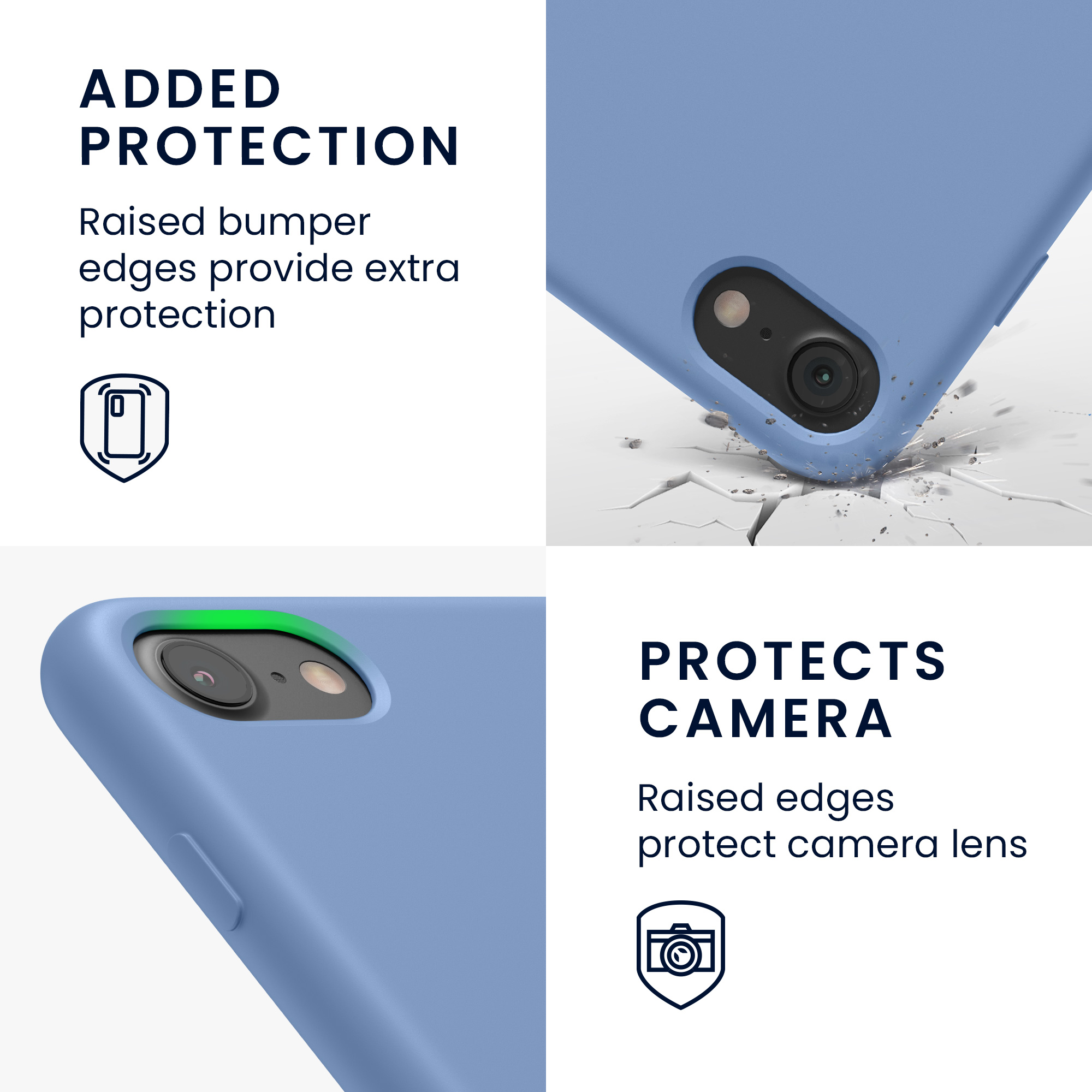Silikonový TPU kryt kwmobile pro iPhone SE 2022/2020/8/7 - azurově modrá
