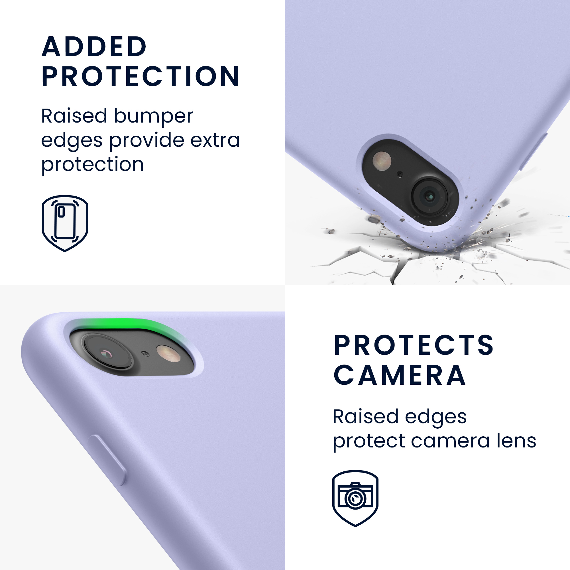 Silikonový TPU kryt kwmobile pro iPhone SE 2022/2020/8/7 - světle levandulová