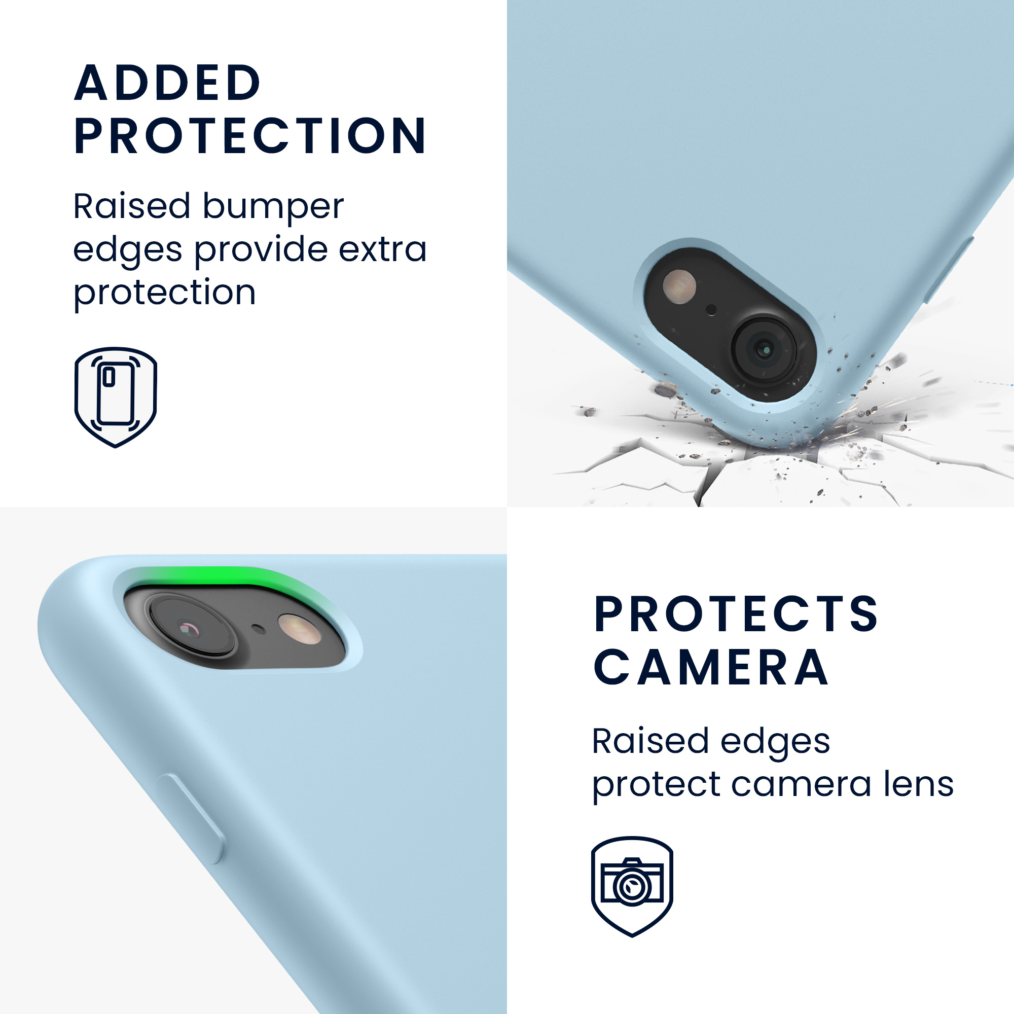 Silikonový TPU kryt kwmobile pro iPhone SE 2022/2020/8/7 - pastelově modrá
