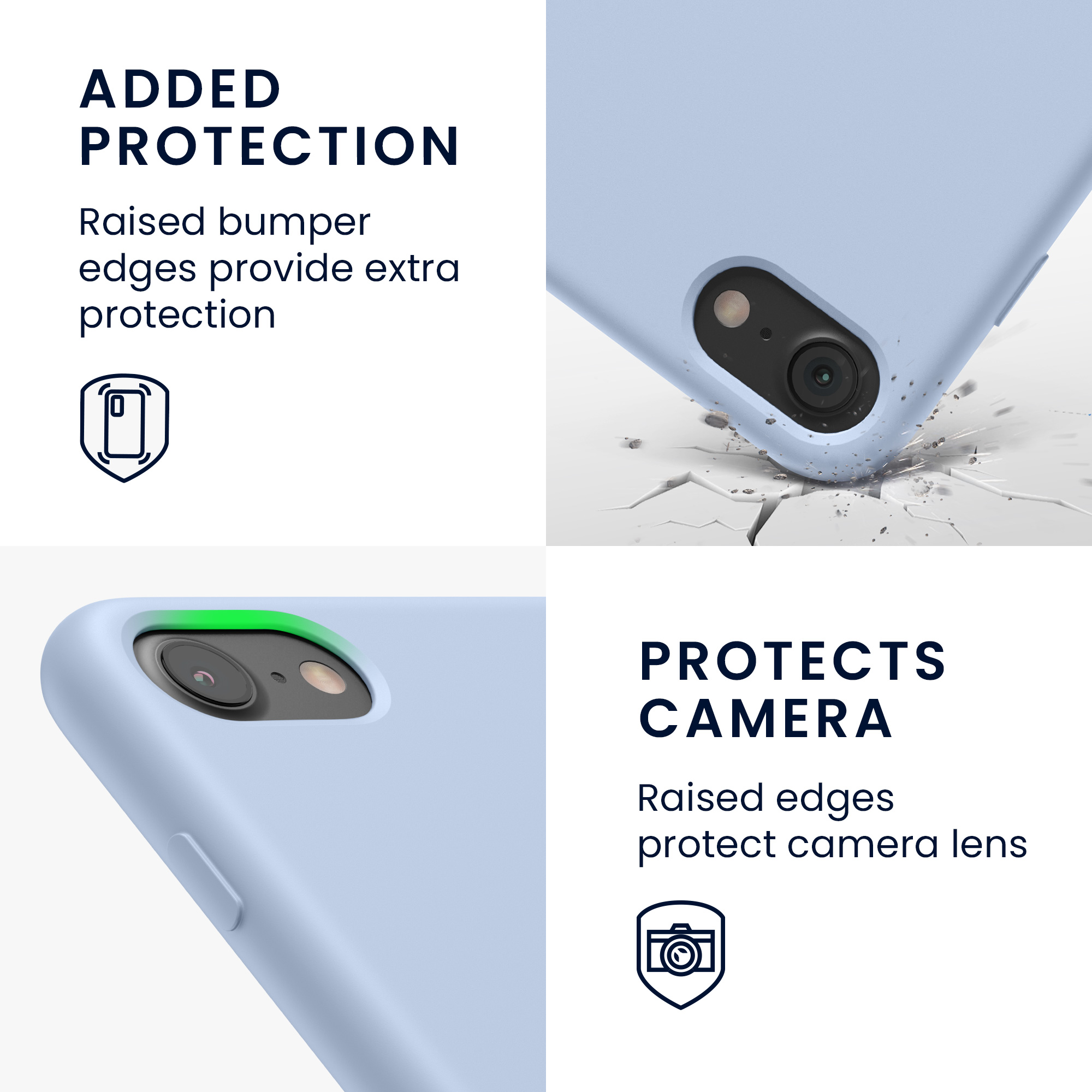Silikonový TPU kryt kwmobile pro iPhone SE 2022/2020/8/7 - světle modrá matná