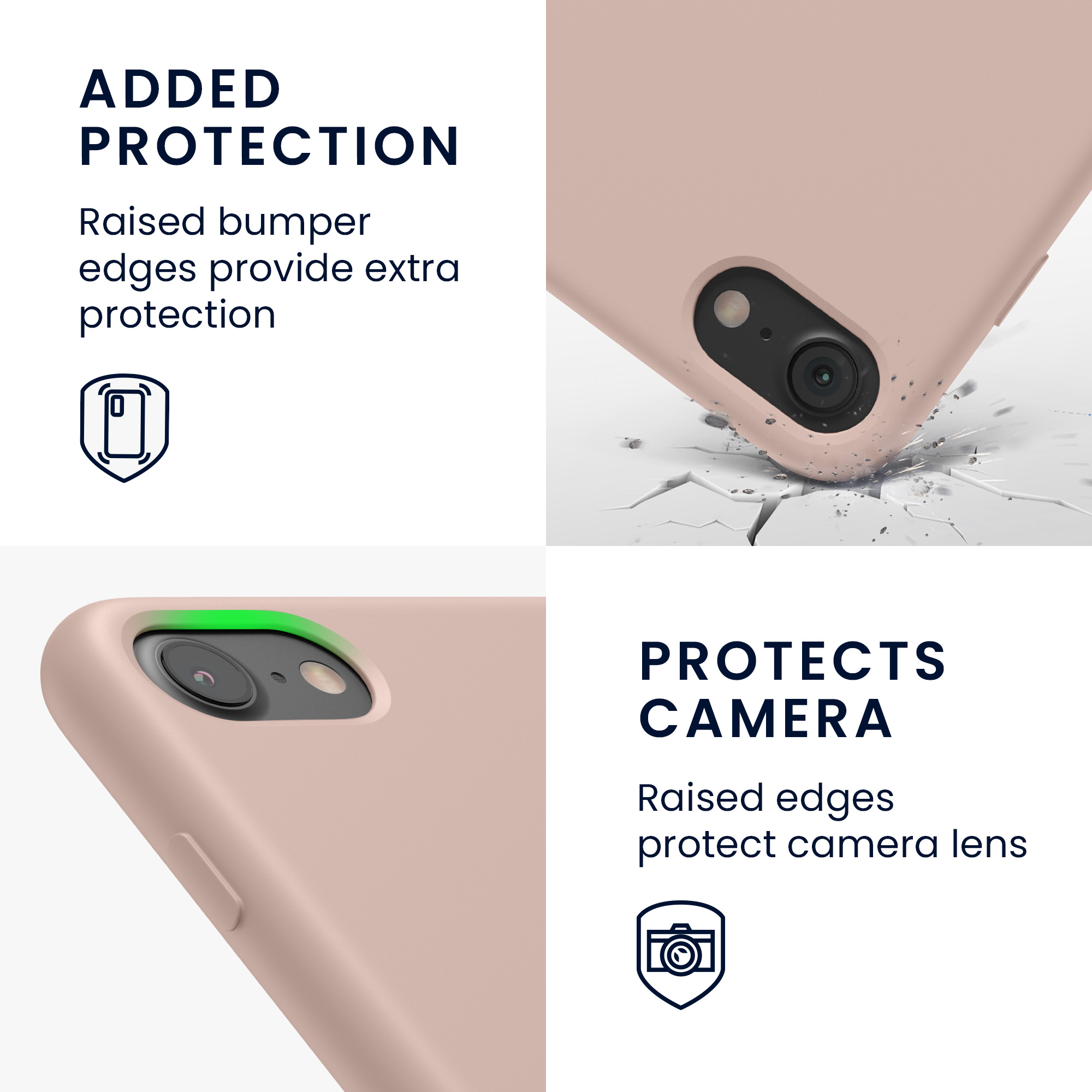Silikonový TPU kryt kwmobile pro iPhone SE 2022/2020/8/7 - růžově zlatá matná