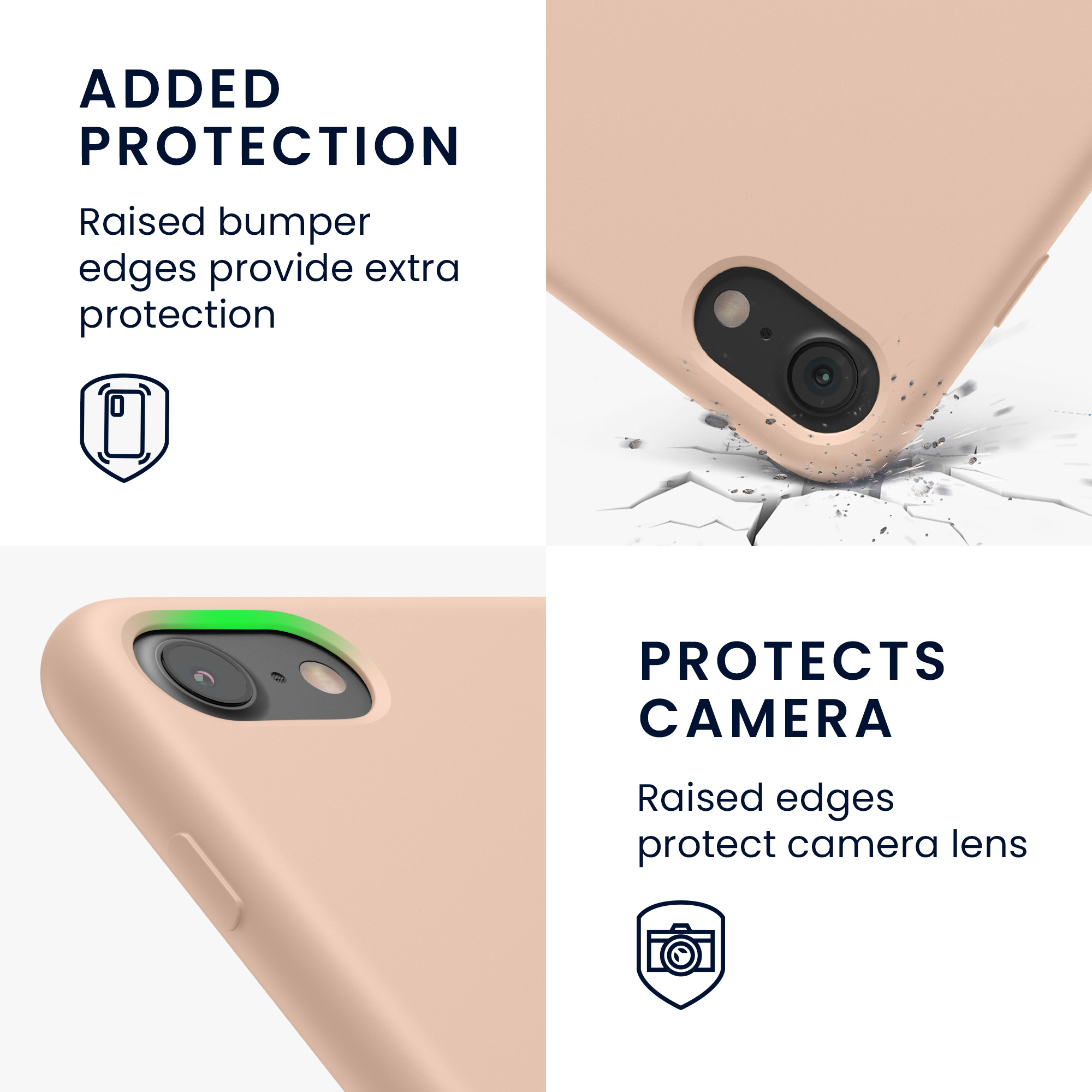 Silikonový TPU kryt kwmobile pro iPhone SE 2022/2020/8/7 - pudrově růžová