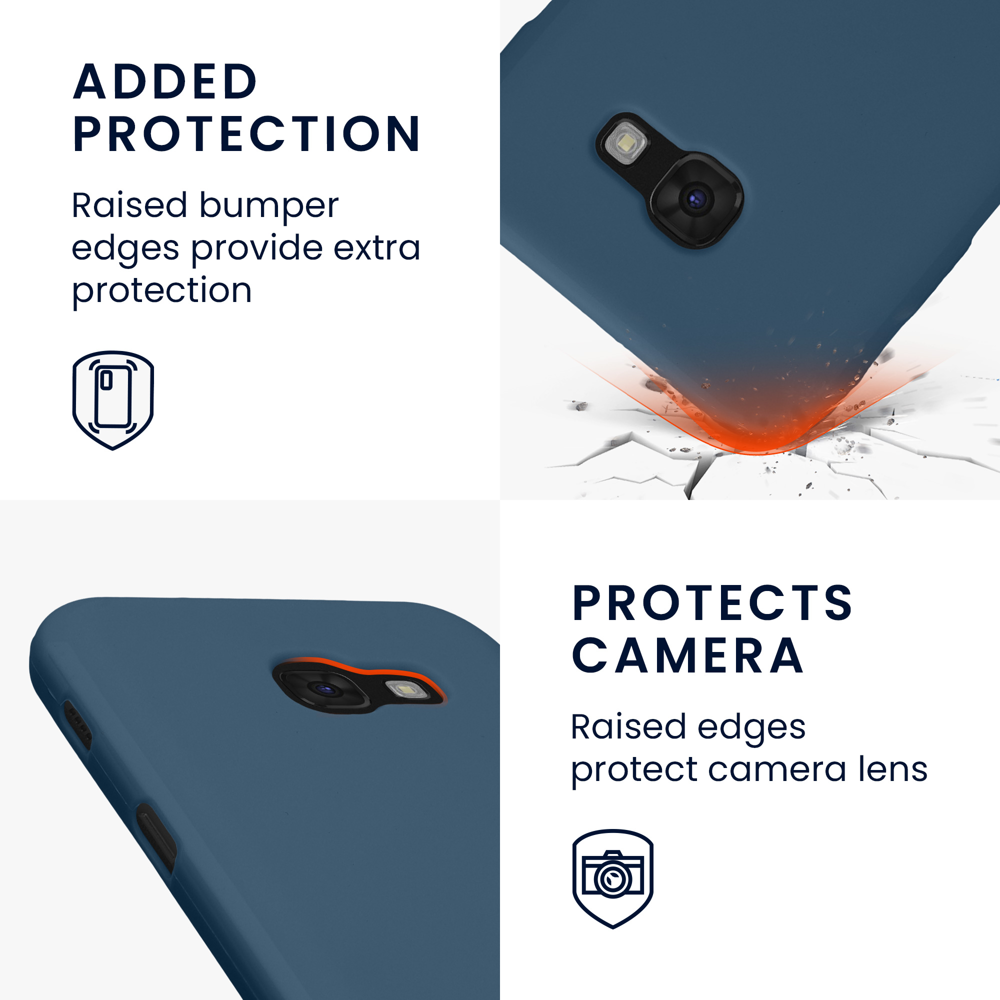 Kryt na mobil Samsung Galaxy A5 (2017) kwmobile TPU Námořnická modrá