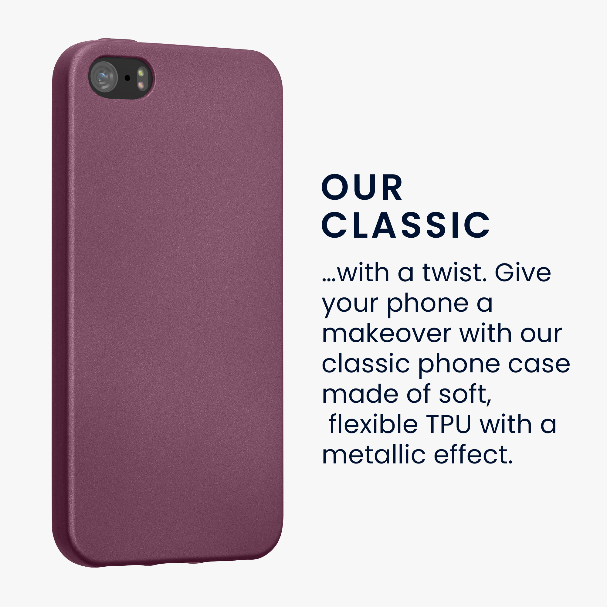 Metalický TPU kryt kwmobile pro iPhone SE (1. generace 2016) / iPhone 5 / iPhone 5S - metalická levandulová