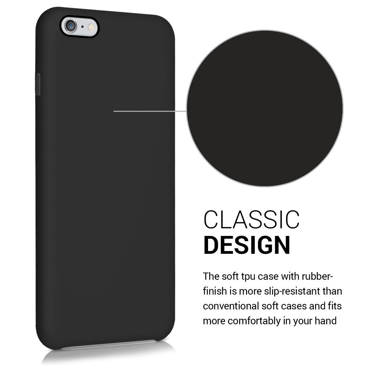 Silikonový kryt kwmobile pro Apple iPhone 6 Plus / 6S Plus - černá