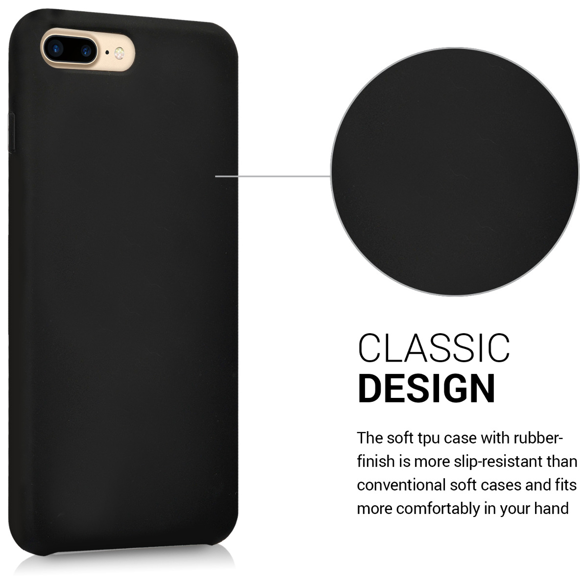 Silikonový kryt kwmobile pro Apple iPhone 7 Plus / iPhone 8 Plus - černá