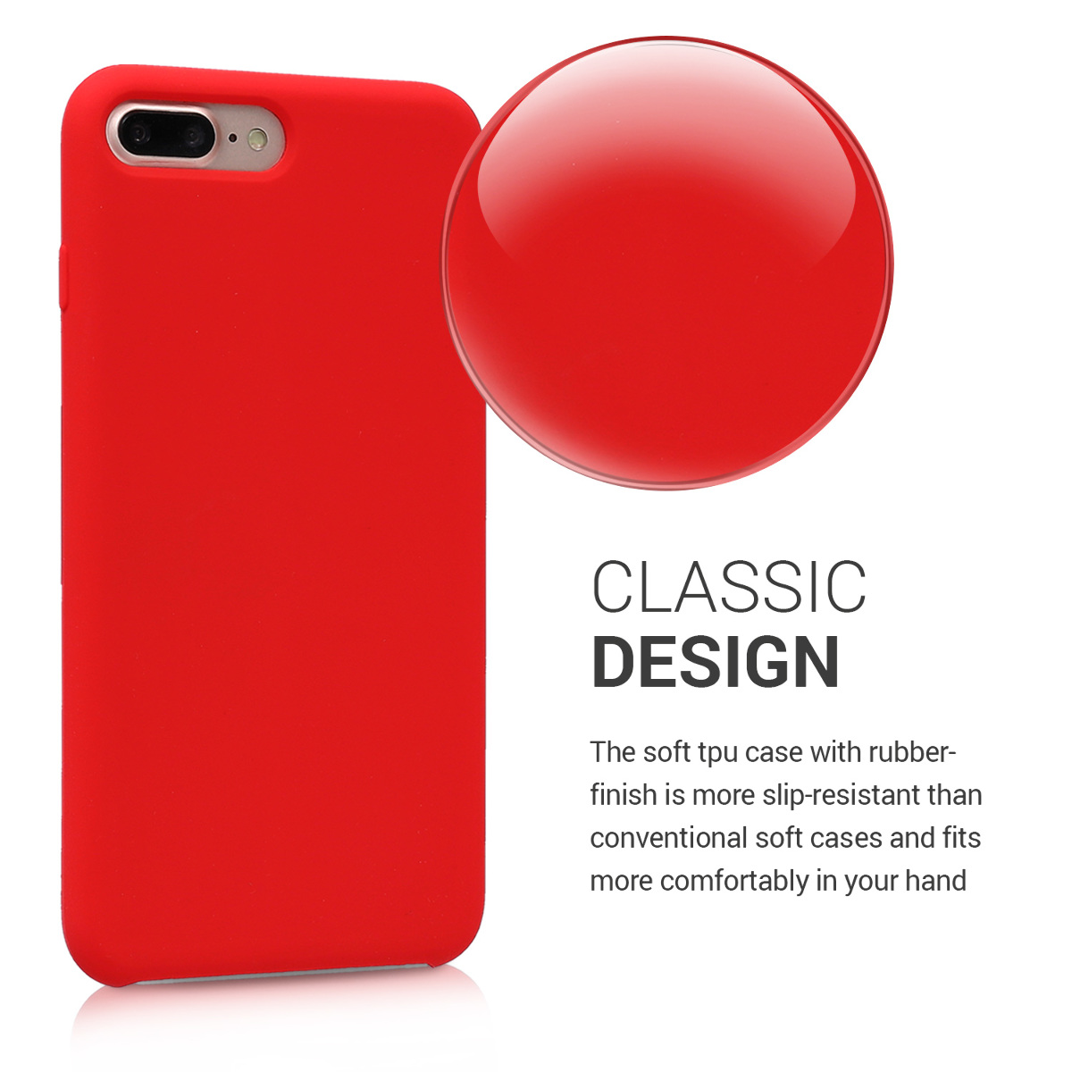 Silikonový kryt kwmobile pro Apple iPhone 7 Plus / iPhone 8 Plus - červená