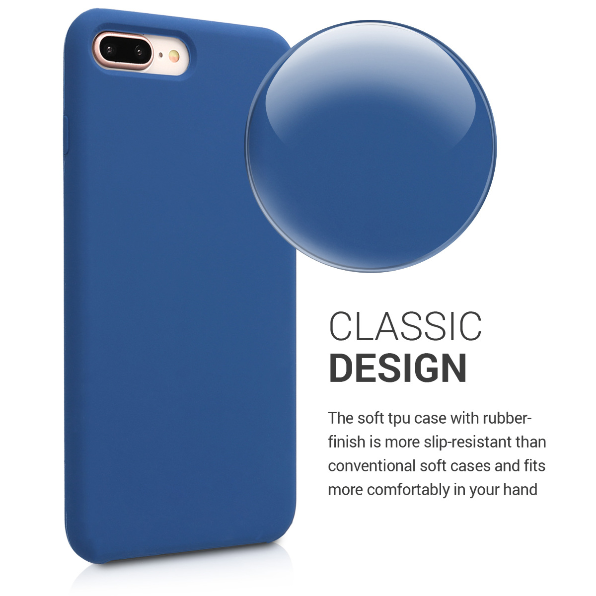 Silikonový kryt kwmobile pro Apple iPhone 7 Plus / iPhone 8 Plus - modrá, tmavě modrá