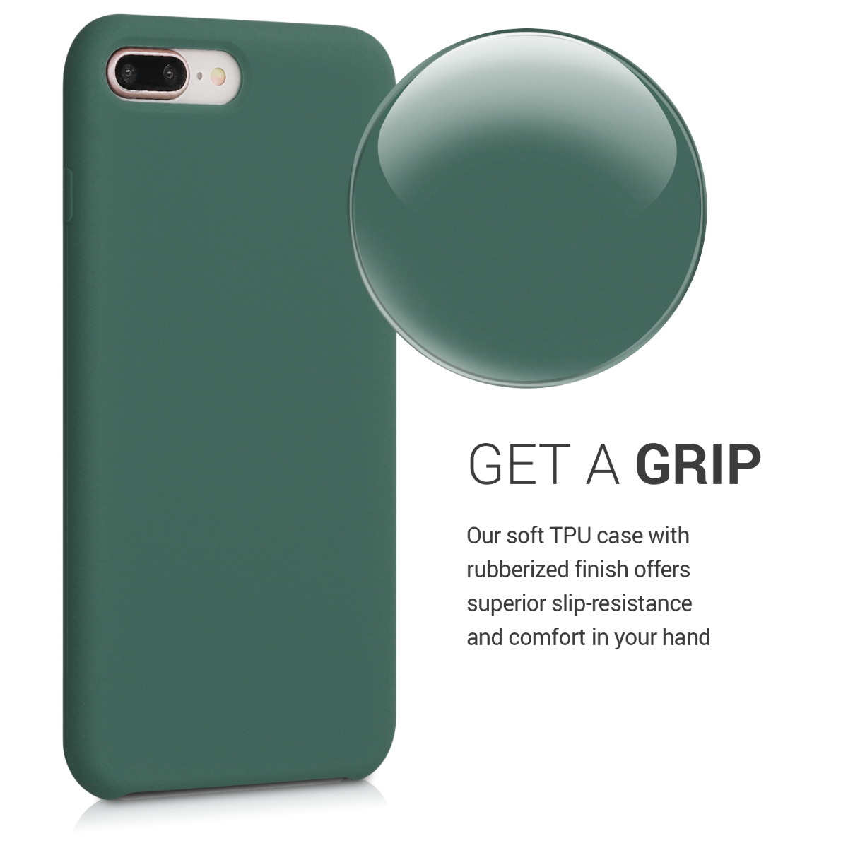 Silikonový kryt kwmobile pro Apple iPhone 7 Plus / iPhone 8 Plus - zelená