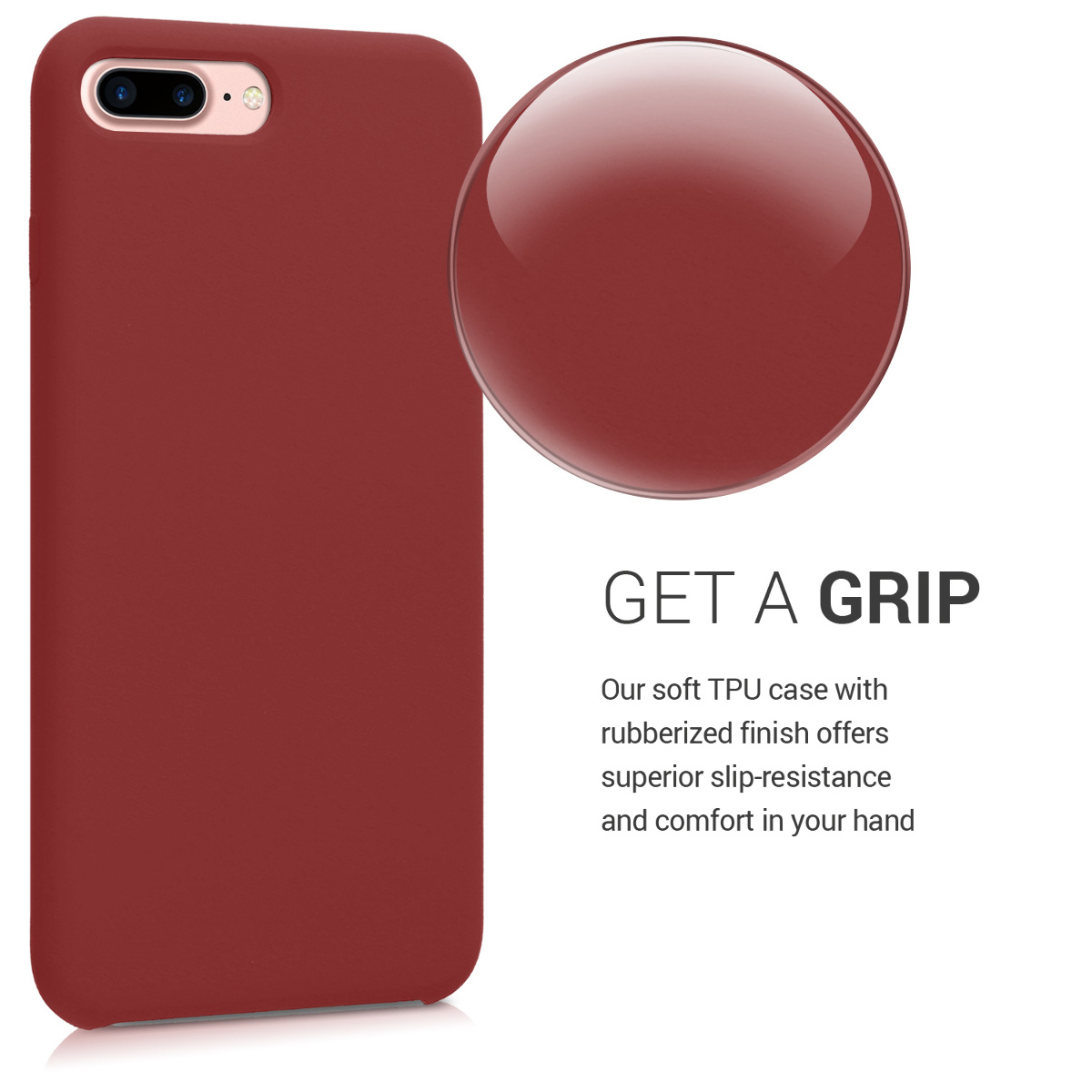 Silikonový kryt kwmobile pro Apple iPhone 7 Plus / iPhone 8 Plus - červená