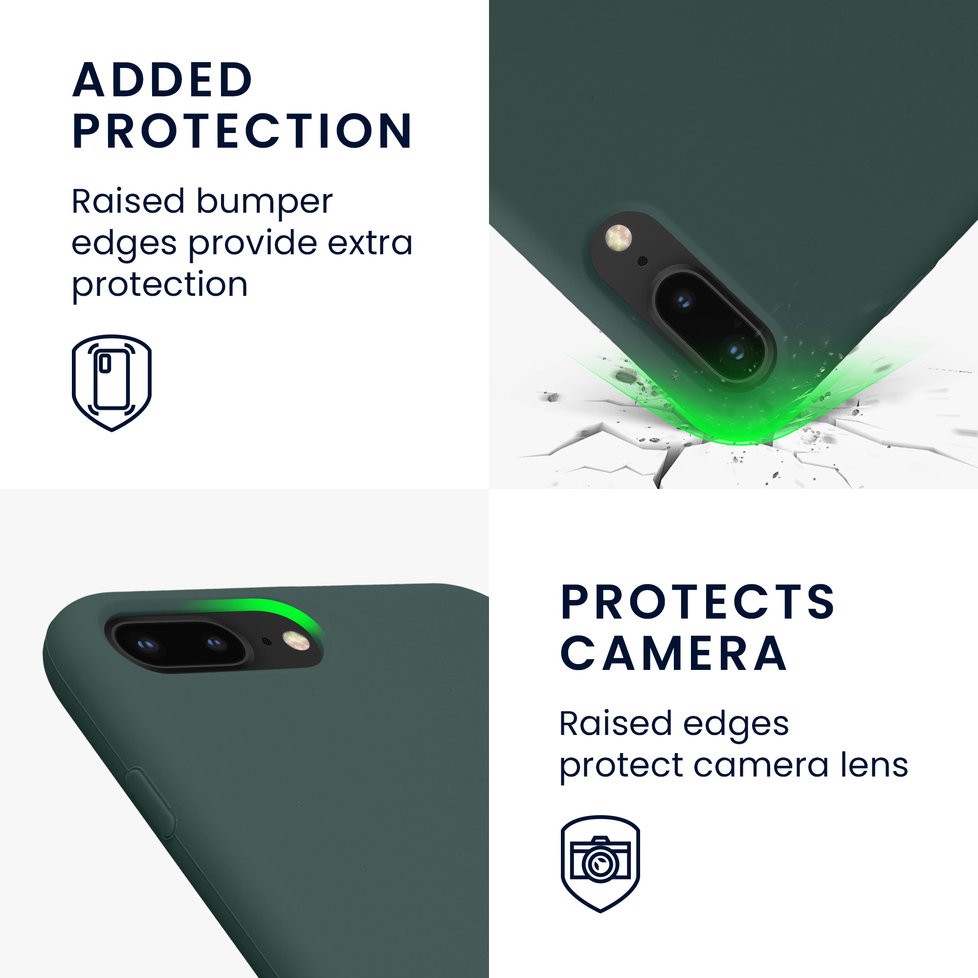 Silikonový kryt kwmobile pro Apple iPhone 7 Plus / iPhone 8 Plus - modrá, zelená