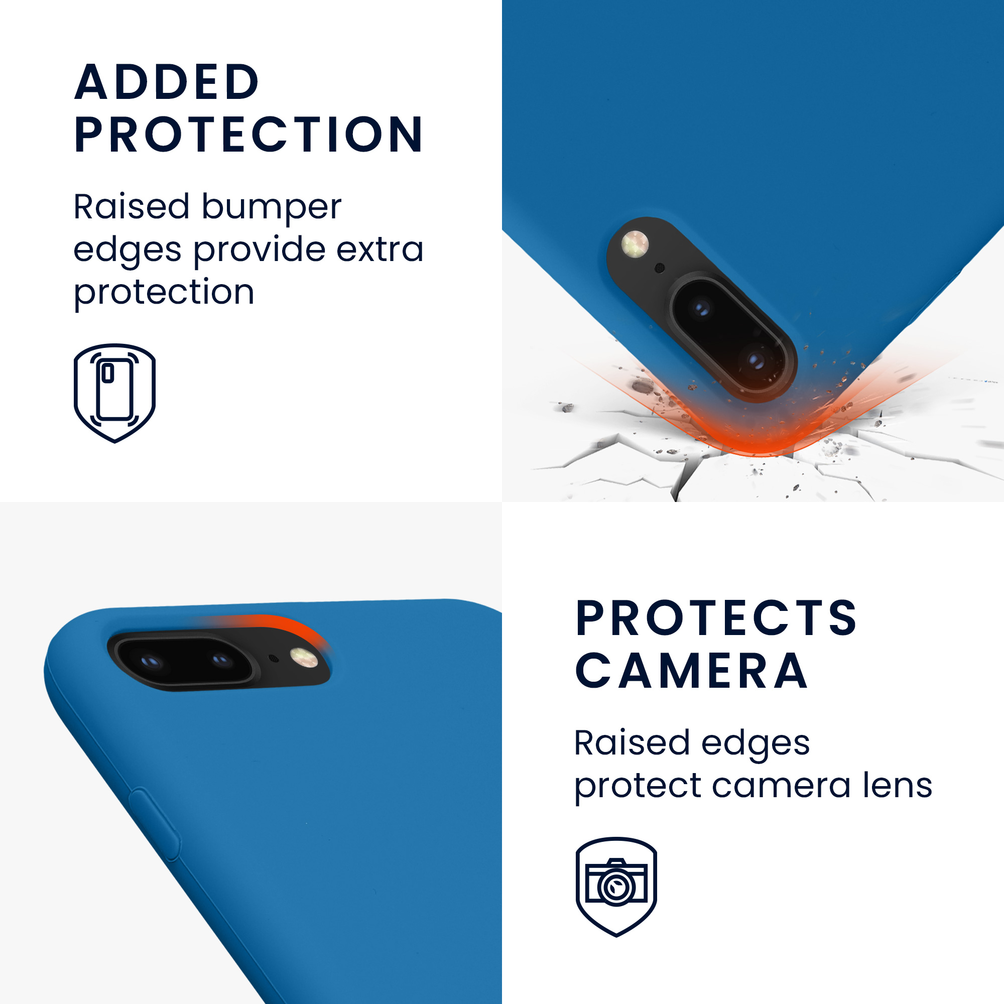 Silikonový kryt kwmobile pro Apple iPhone 7 Plus / iPhone 8 Plus - modrá