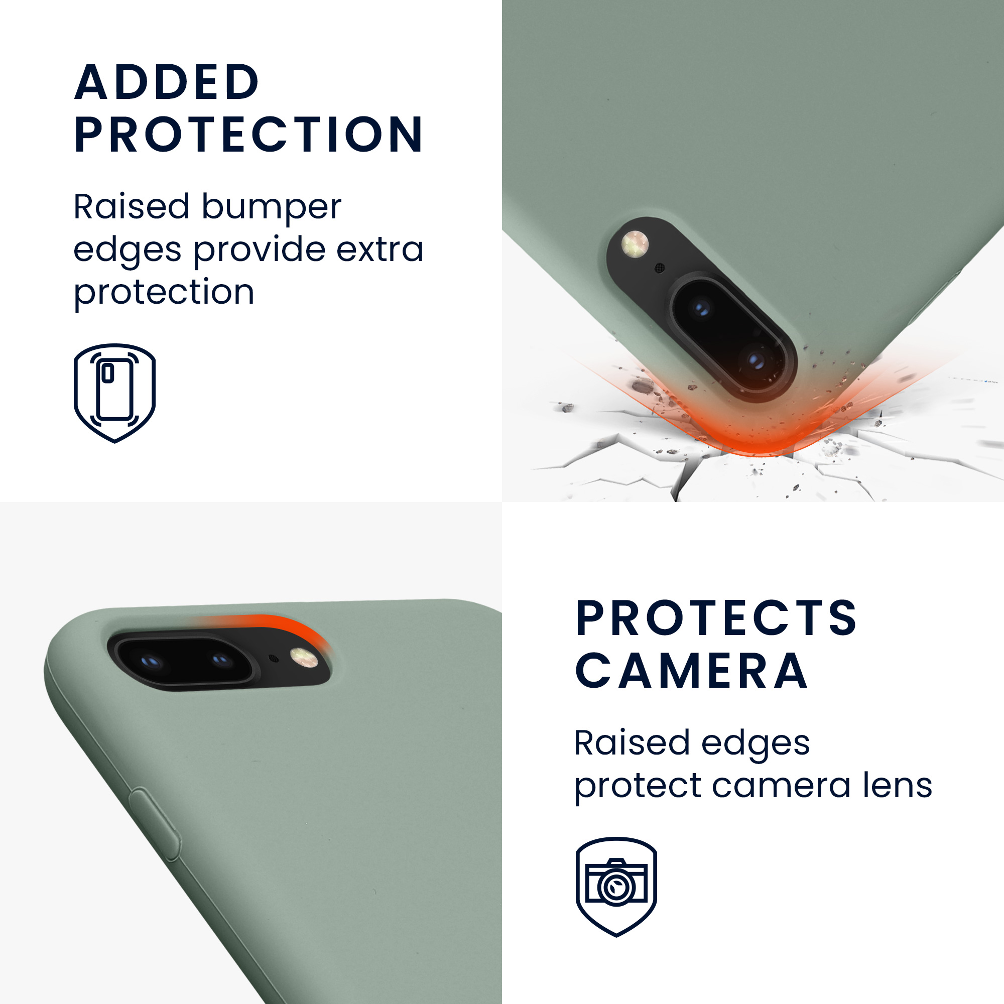 Silikonový kryt kwmobile pro Apple iPhone 7 Plus / iPhone 8 Plus - zelená