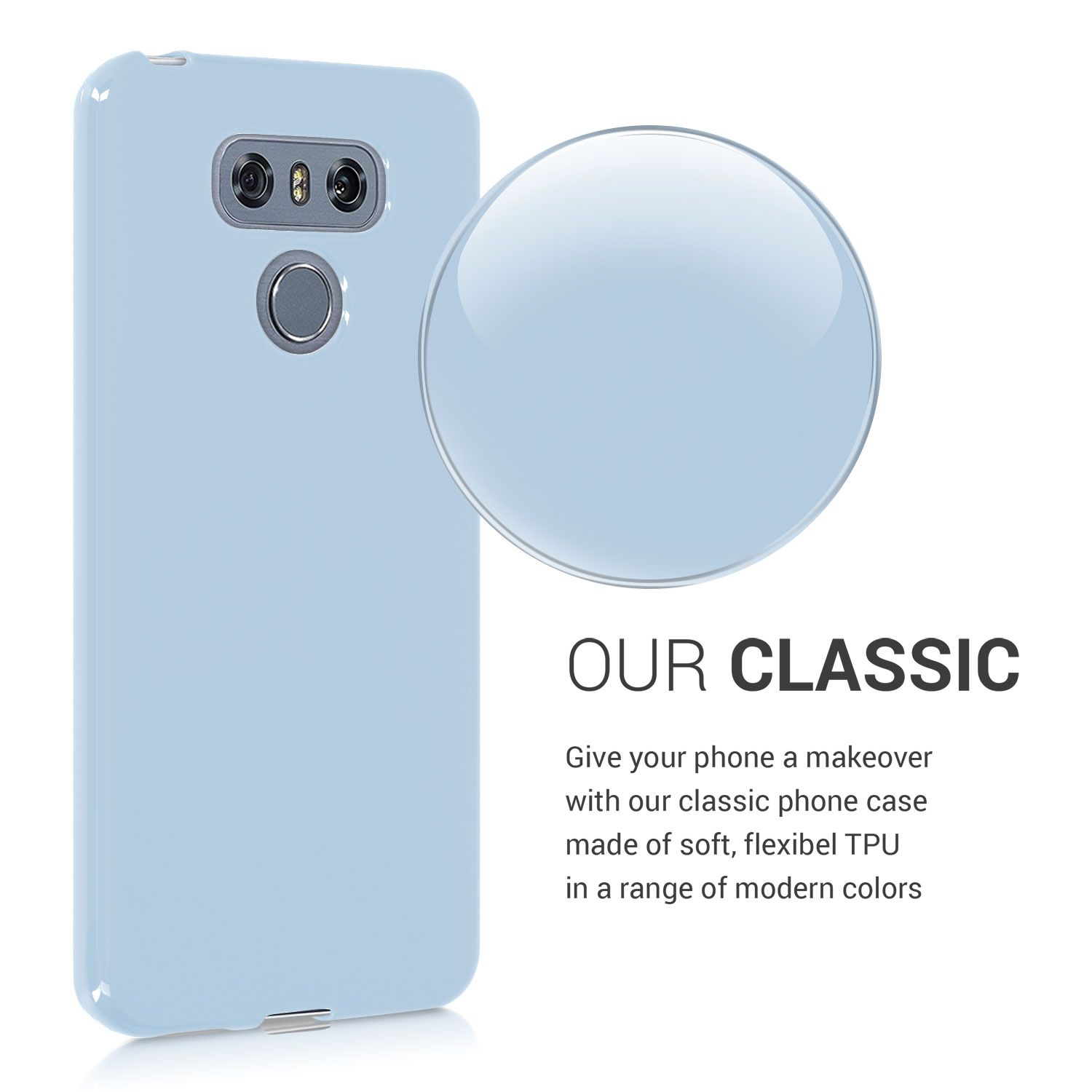 Kryt na mobil LG G6 kwmobile TPU světle modrá matná