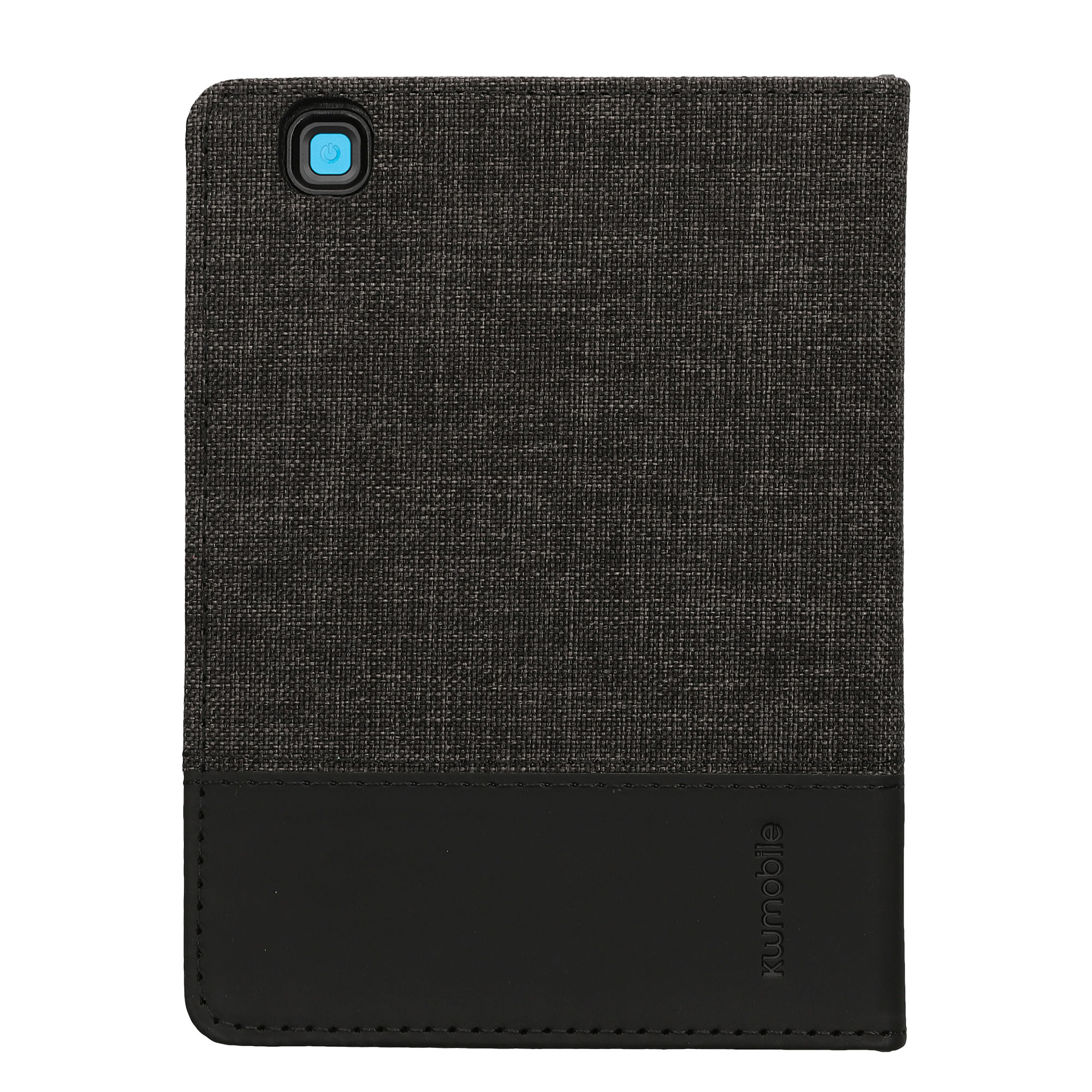 Pu kožené canvas pouzdro na čtečku Kobo Aura Edition 2 antracitovo-černé se stojánkem