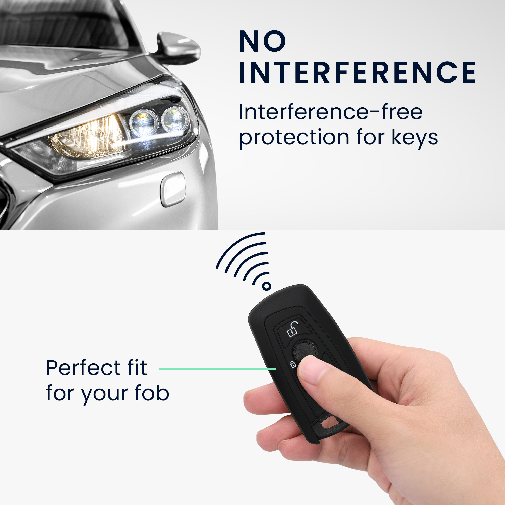 Tpu pouzdro na klíč od auta BMW 3 tlačítka Keyless Go Anti-Slip černé