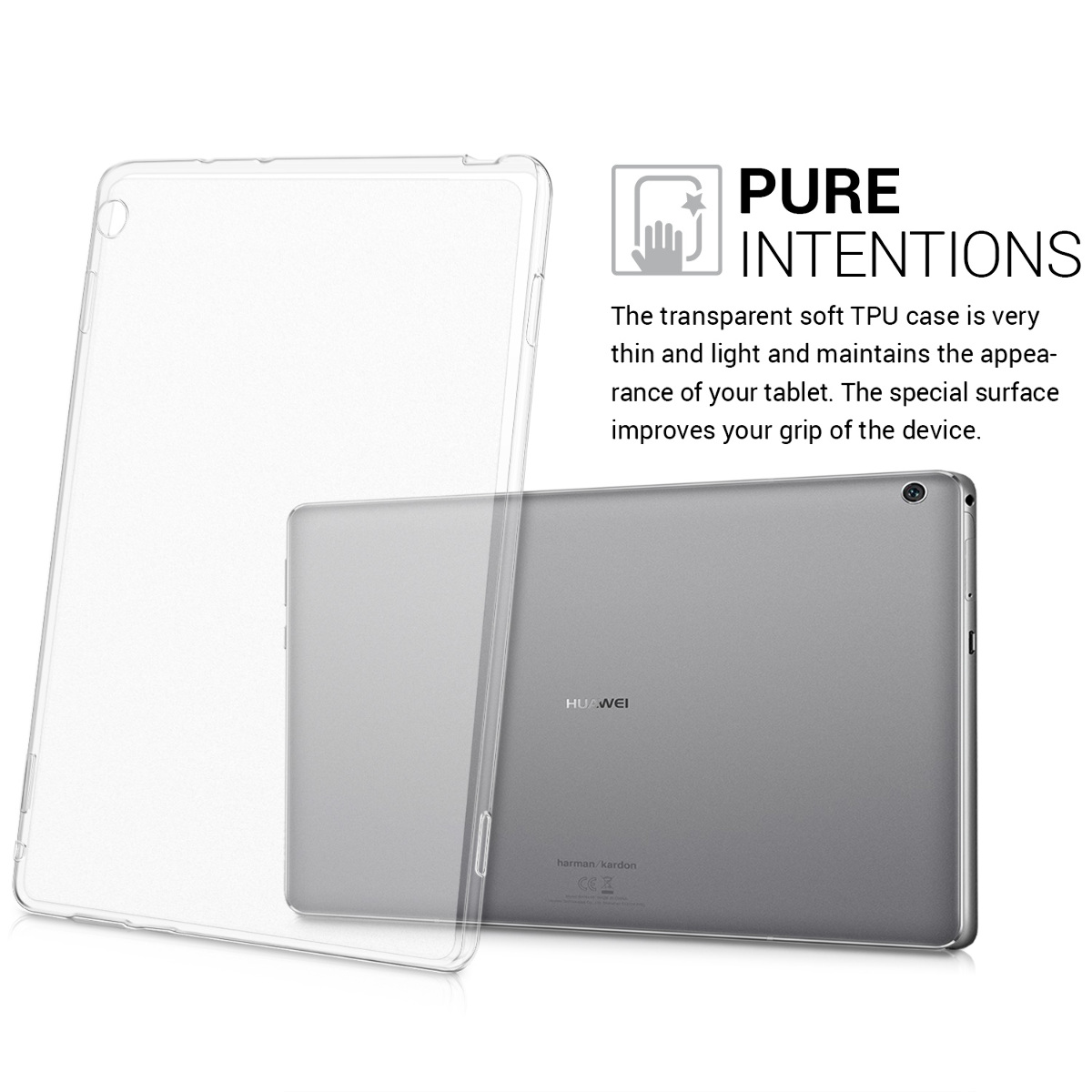 Pouzdro na tablet - Huawei MediaPad M3 Lite 10 Case - kwmobile - transparentní