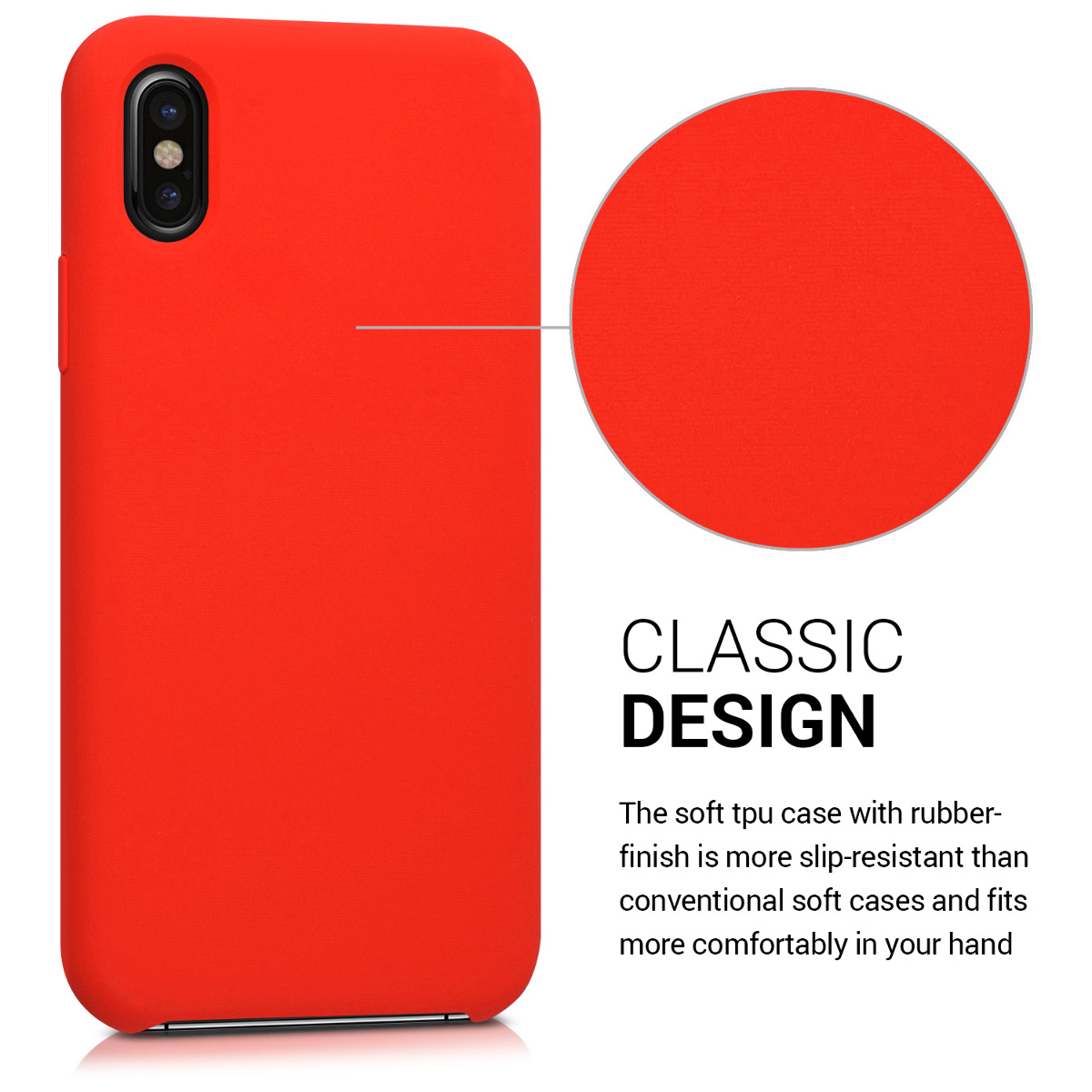 Silikonový kryt na mobil kwmobile pro Apple iPhone X - červená