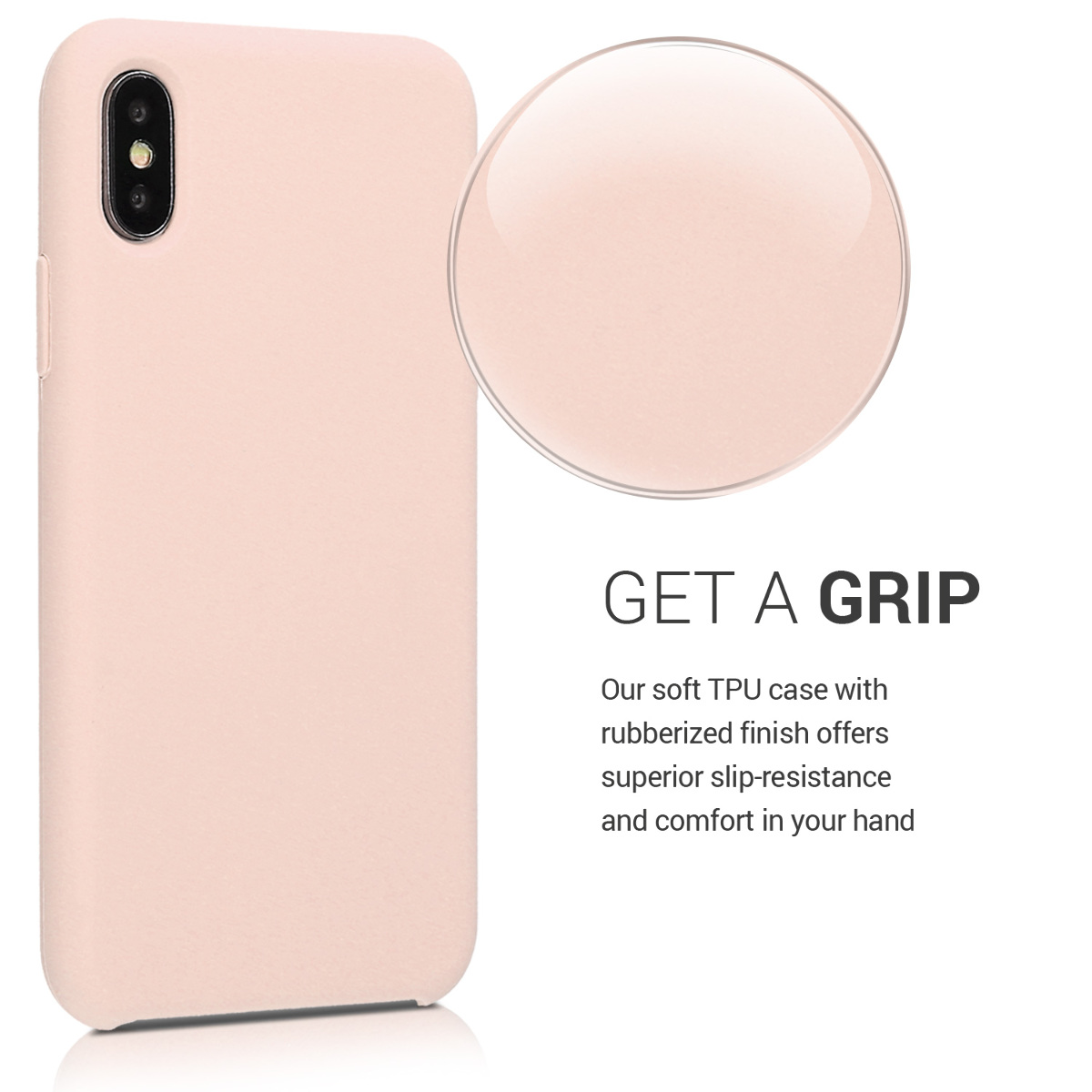 Silikonový TPU kryt kwmobile pro iPhone X - pudrově růžová
