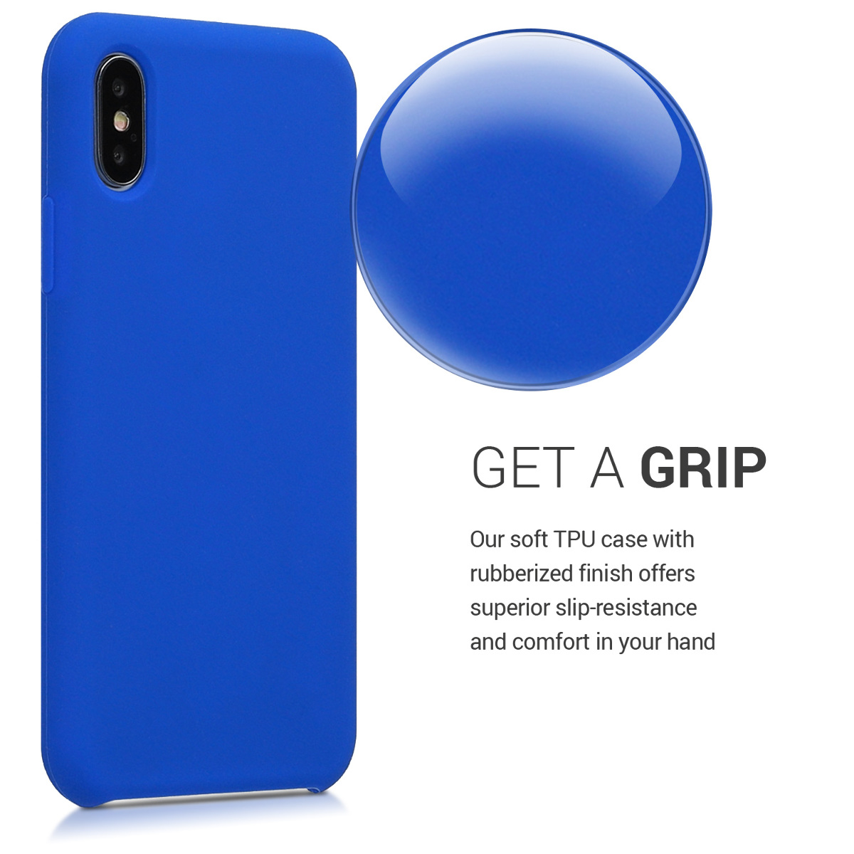Silikonový kryt na mobil kwmobile pro Apple iPhone X - baltská modrá