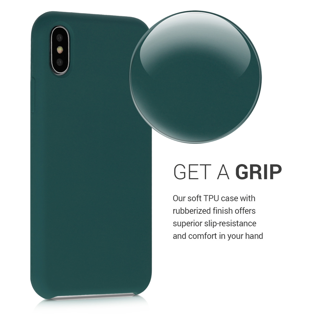 Pouzdro pro Apple iPhone X kwmobile silikonové - turkysová zelená