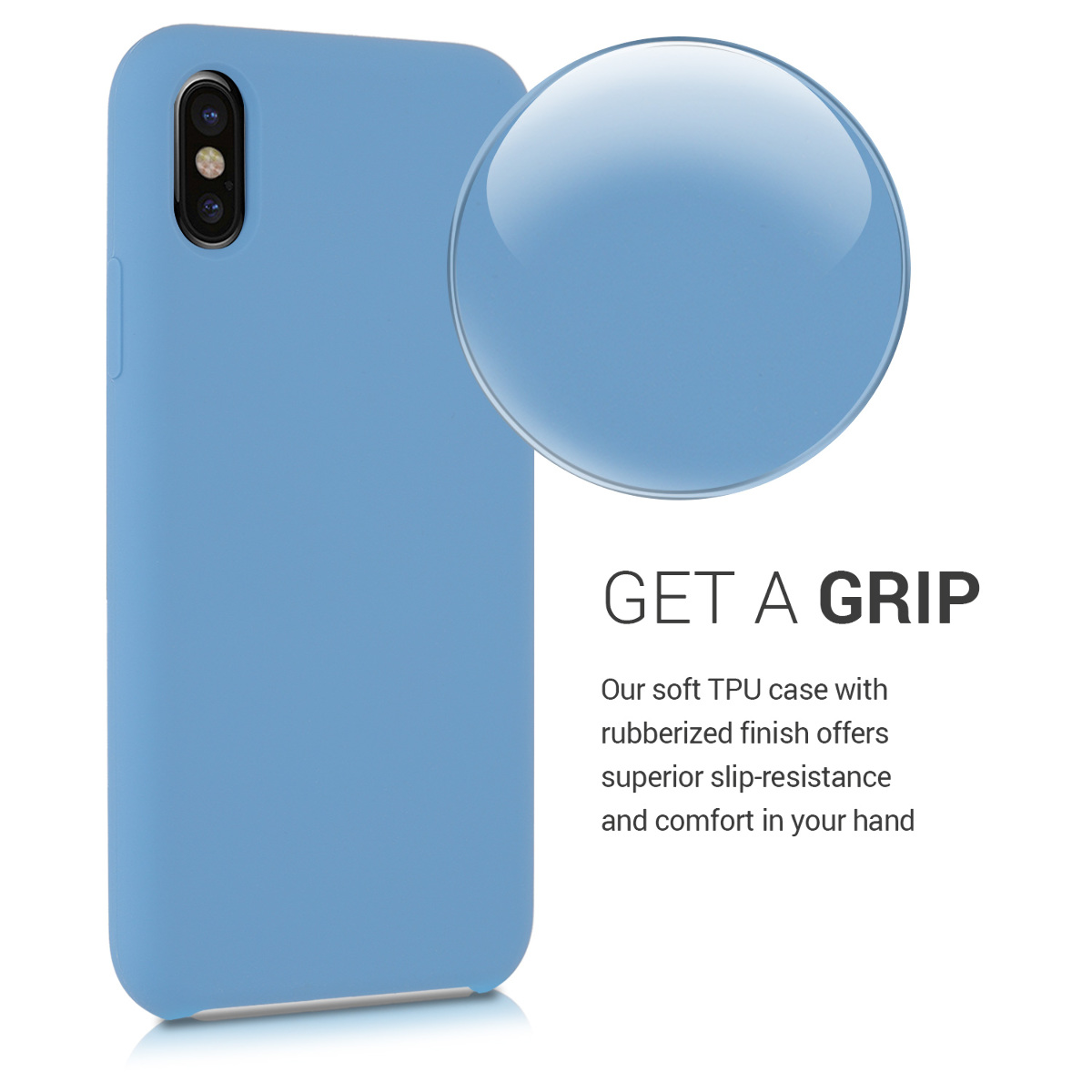 Silikonový kryt na mobil kwmobile pro Apple iPhone X - vintage modrá